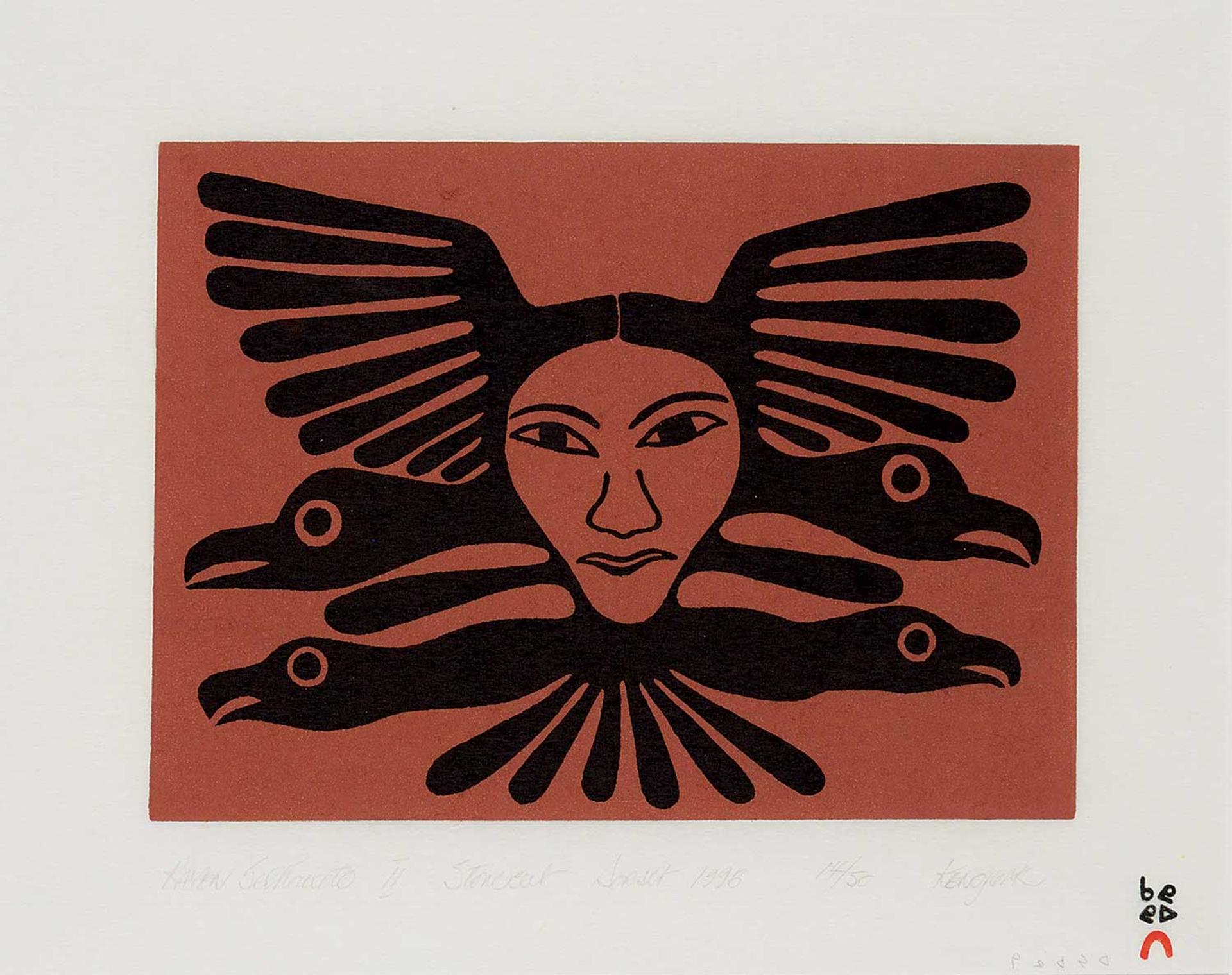 Kenojuak Ashevak (1927-2013) - Raven Silhouette II  #14/50