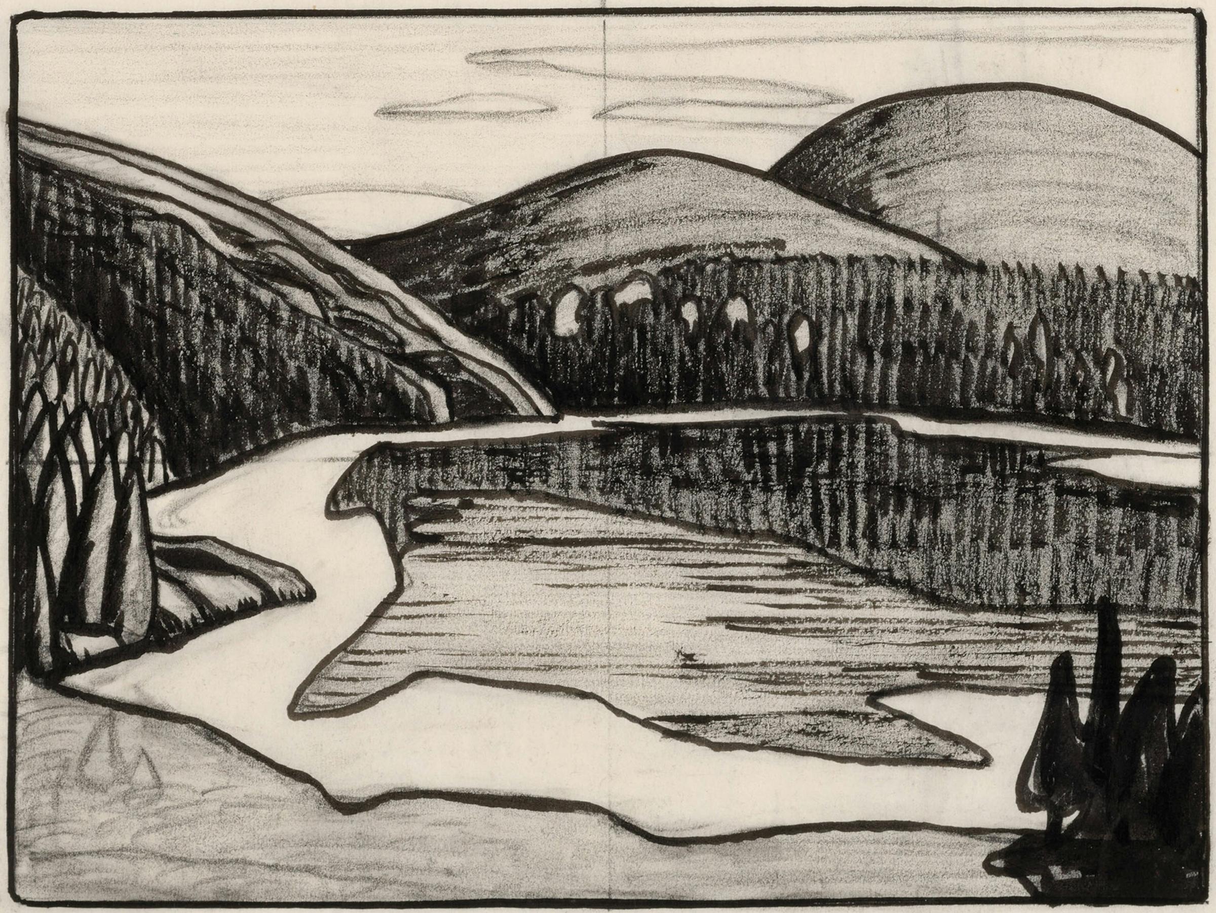 Lawren Stewart Harris (1885-1970) - Northern Lake, circa 1925