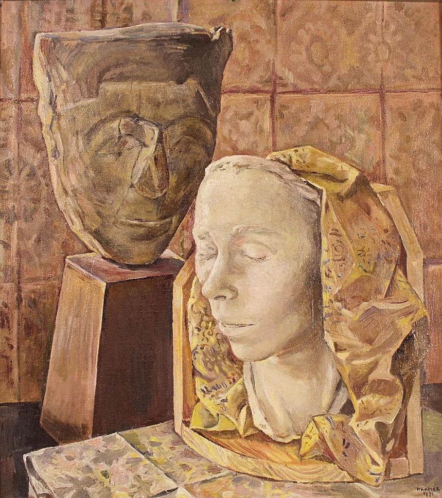Edith Kramer (1916-2014) - Death Mask & Egyptian Head