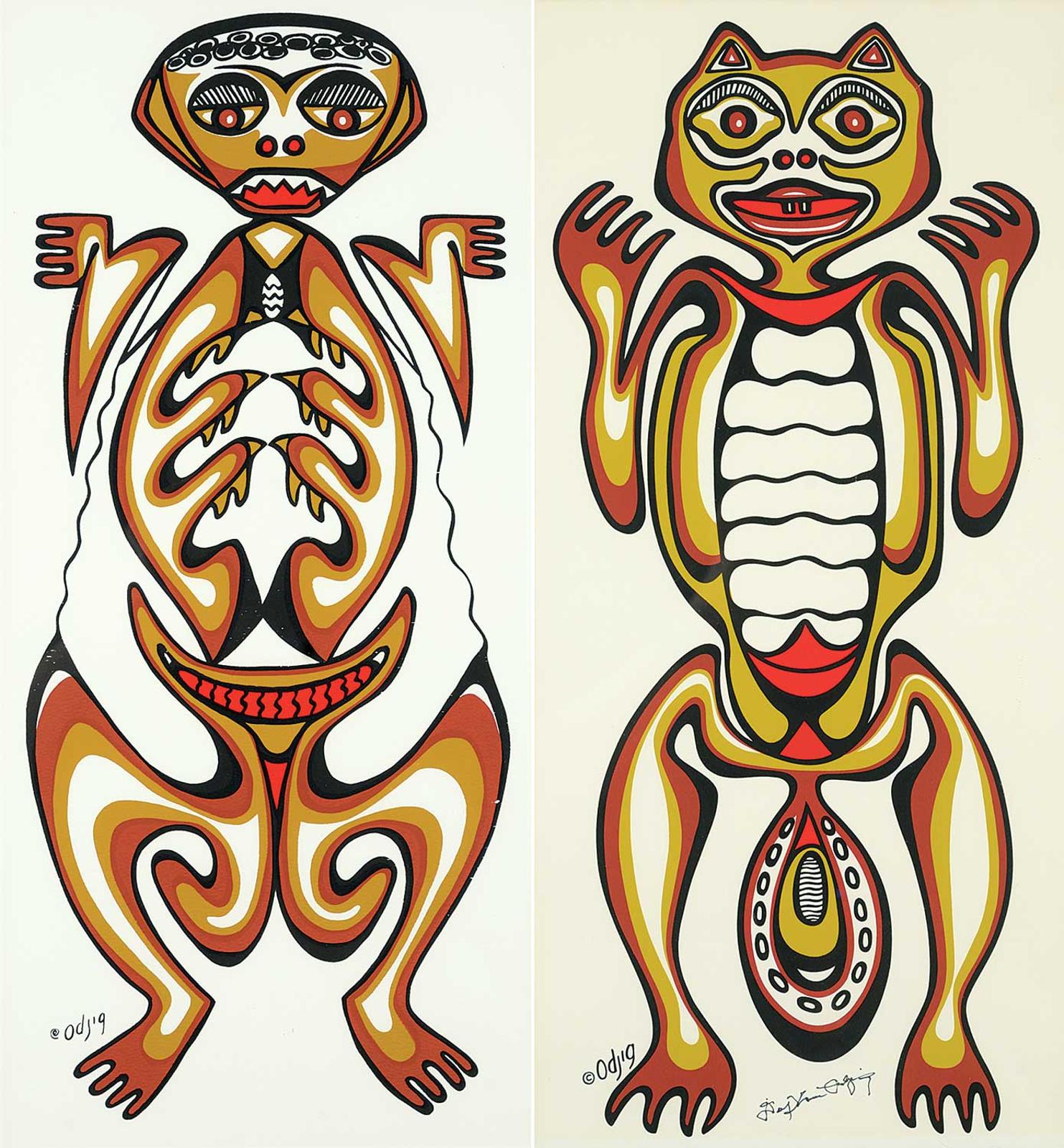 Daphne Odjig (1919-2016) - Untitled - Frog Spirit