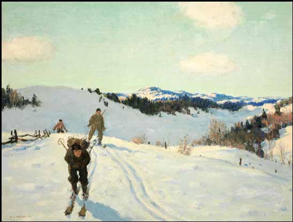 Frederick Simpson Coburn (1871-1960) - Cross Country Skiing in the Laurentians