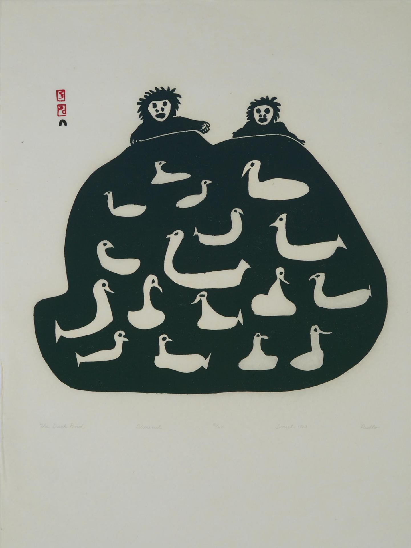 Pudlo Pudlat (1916-1992) - The Duck Pond