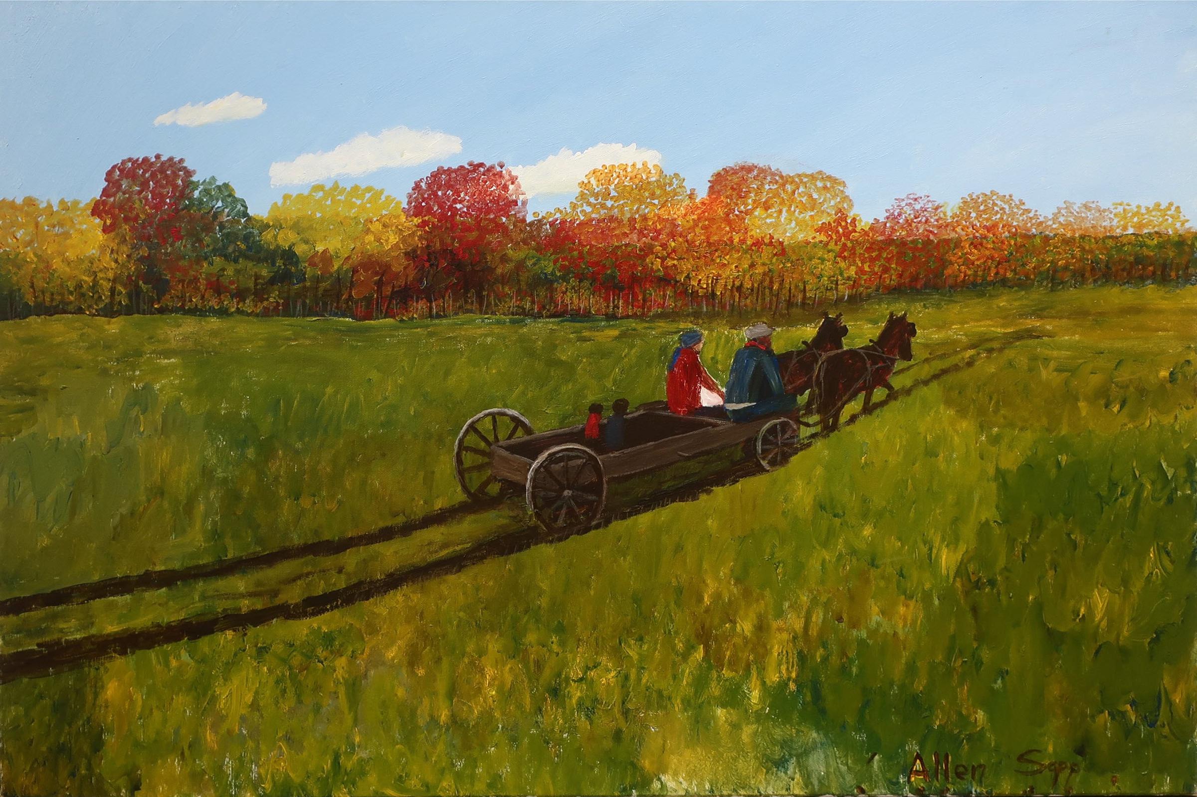 Allen Fredrick Sapp (1929-2015) - Untitled (Wagon Ride)