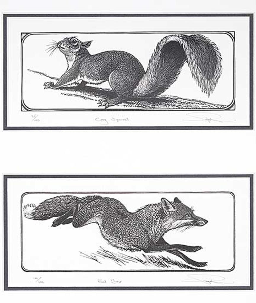 Colin See-Paynton - Grey Squirrel #85/100 / Red Fox #100/100