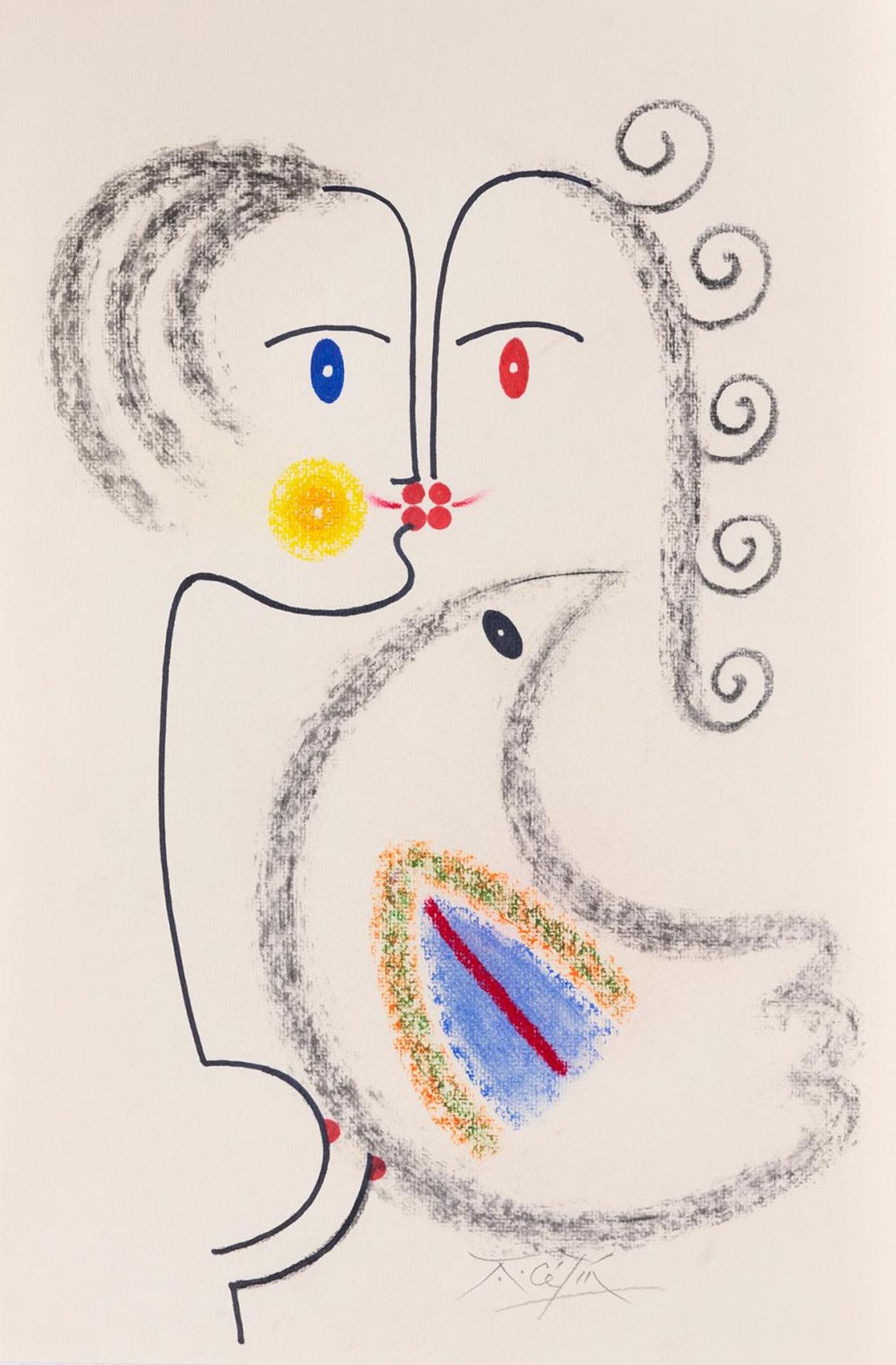 Anton Cetin (1936) - Untitled - The Kiss