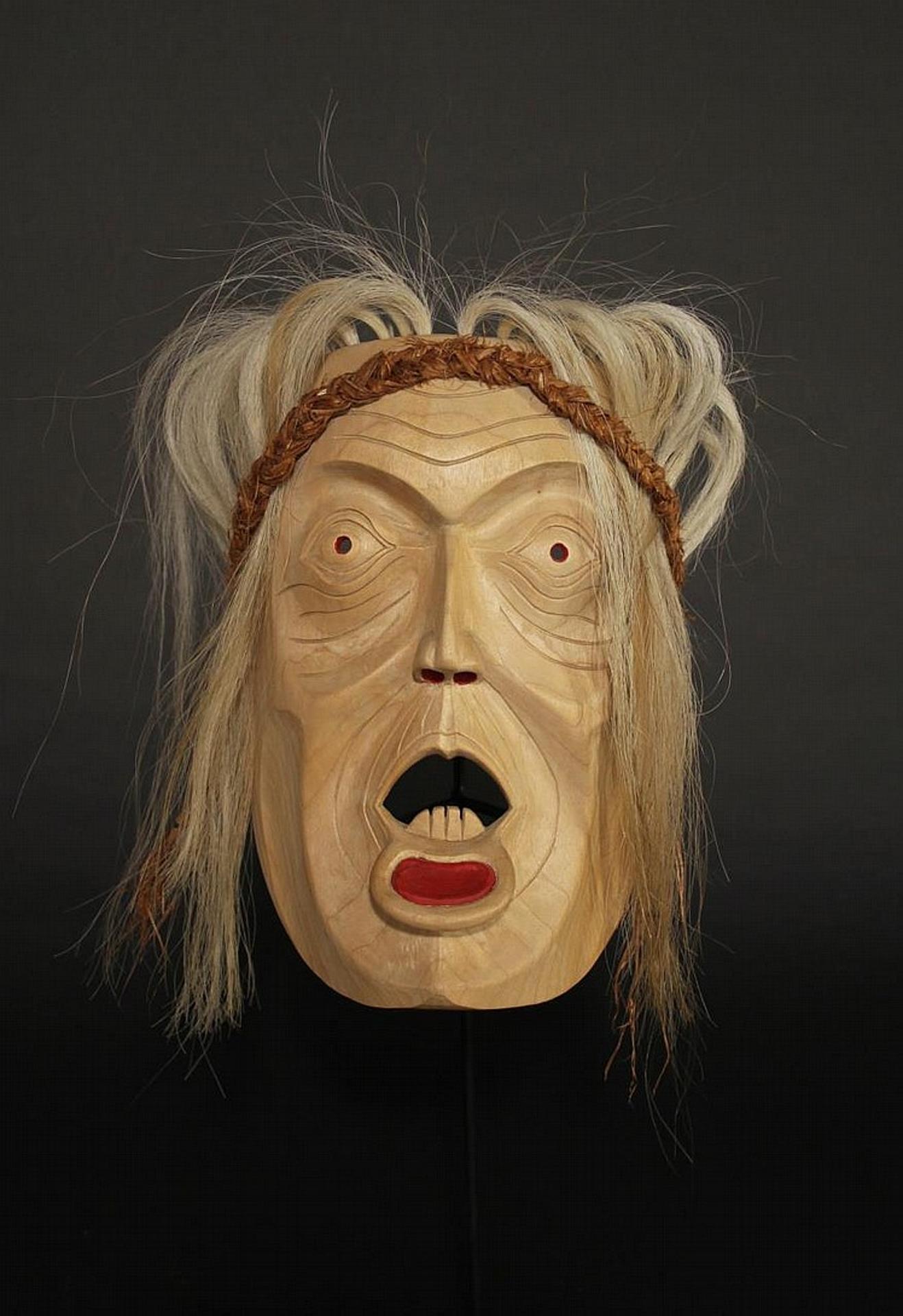 Phil Richards (1951) - a carved and polychromed mask
