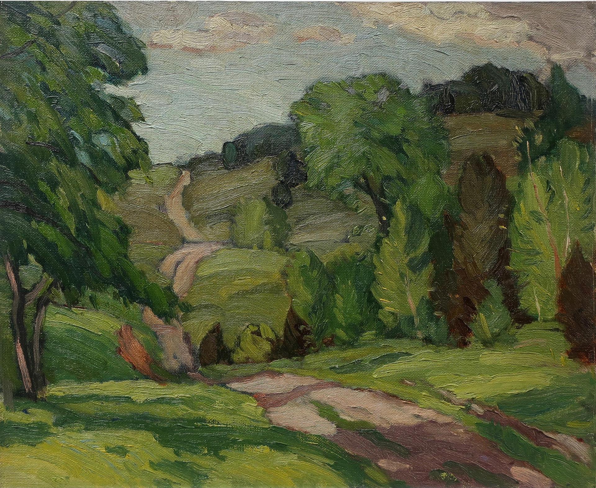 George Henry Griffin (1898-1974) - Untitled (Summer Landscape With Winding Road)