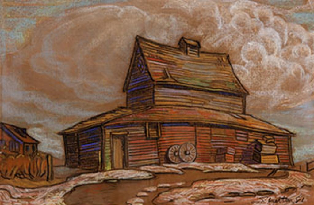 Margaret Dorothy Shelton (1915-1984) - Farm House East of Calgary