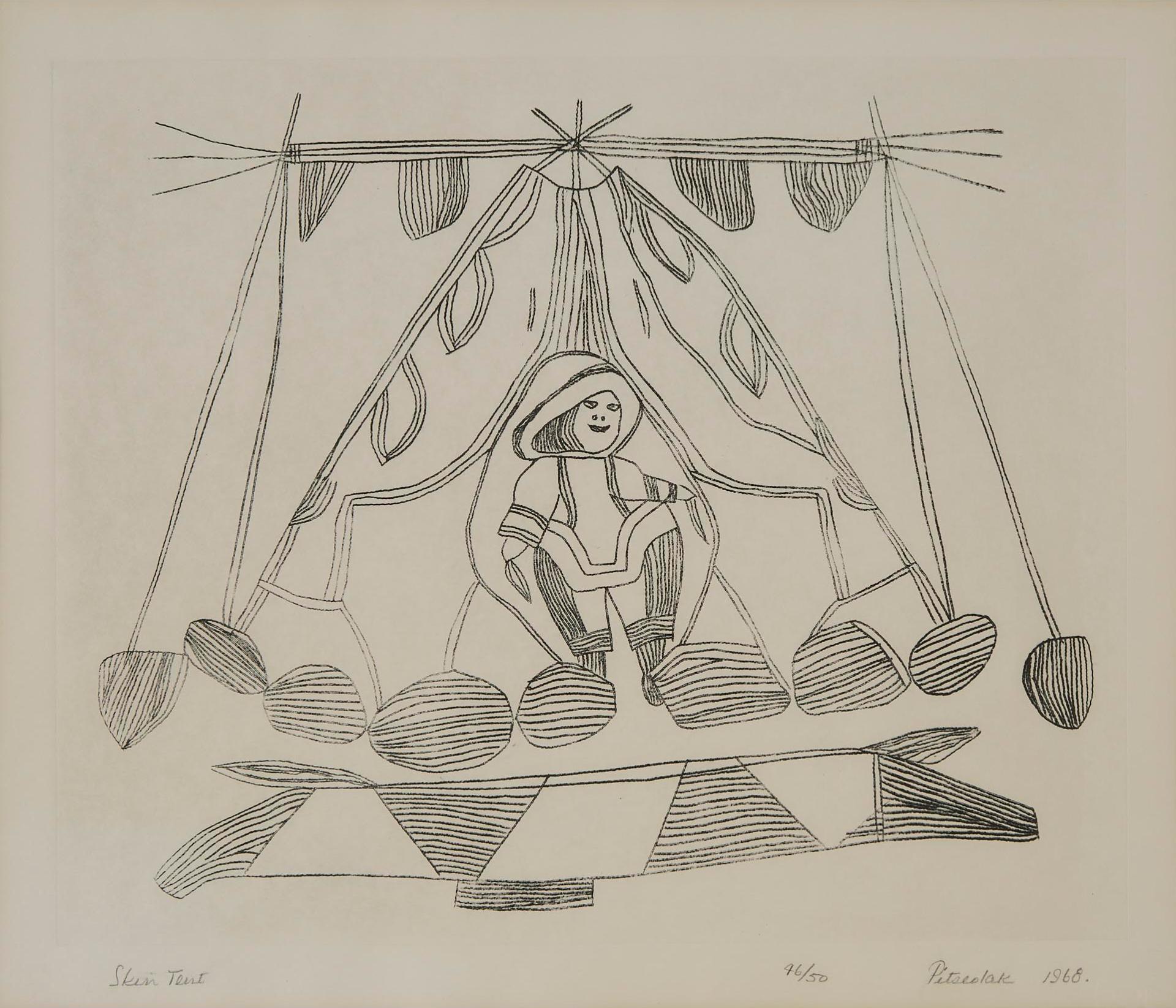 Pitseolak Ashoona (1904-1983) - Skin Tent
