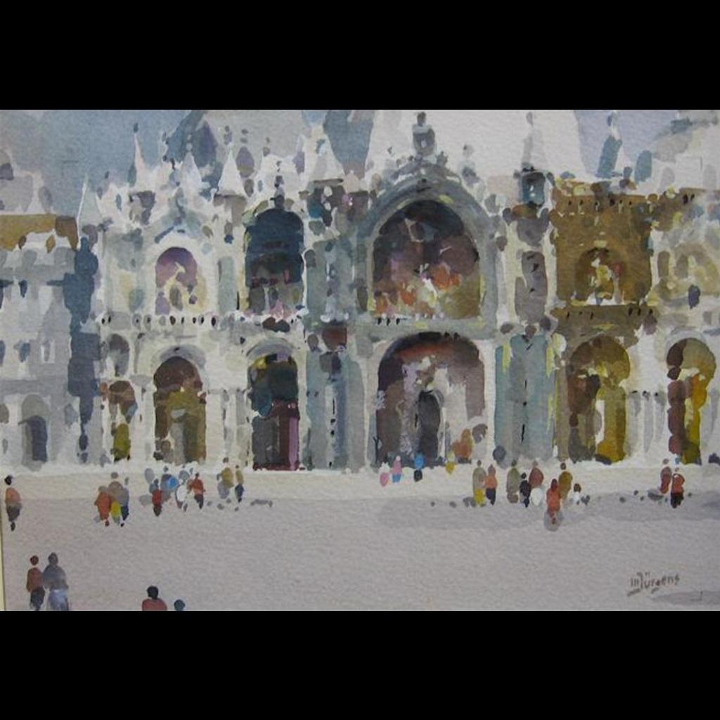 Werner Jurgens (1936) - City Square; Cafe Scene; Street Scene; City Building