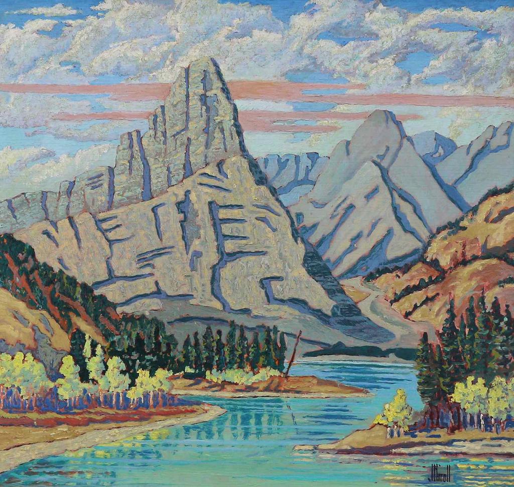 James (Jim) McLaren Nicoll (1892-1986) - Mountain And River Landscape, Bow Valley