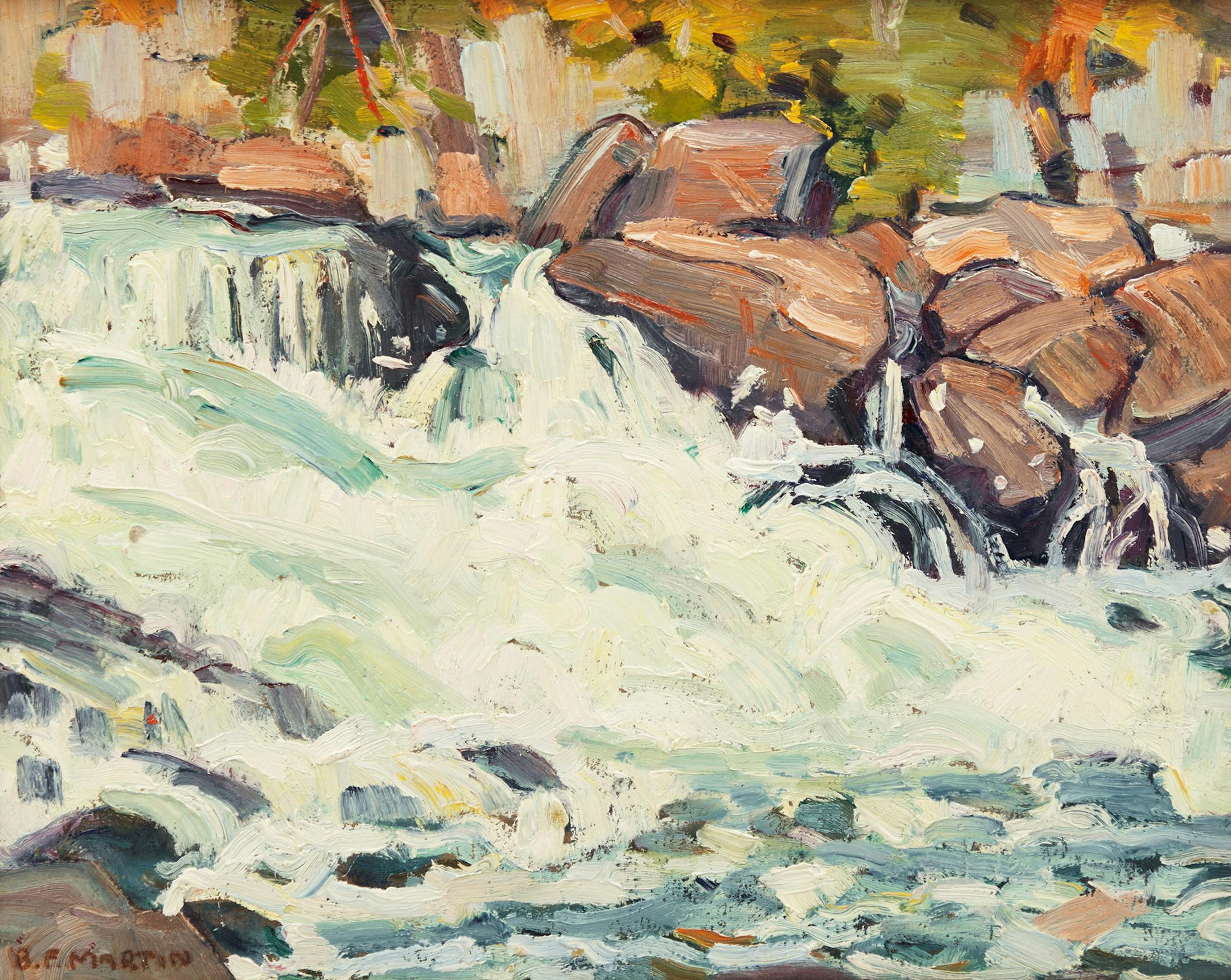 Bernice Fenwick Martin (1902-1999) - VanKoughnet Waterfall, Muskoka, Bracebridge