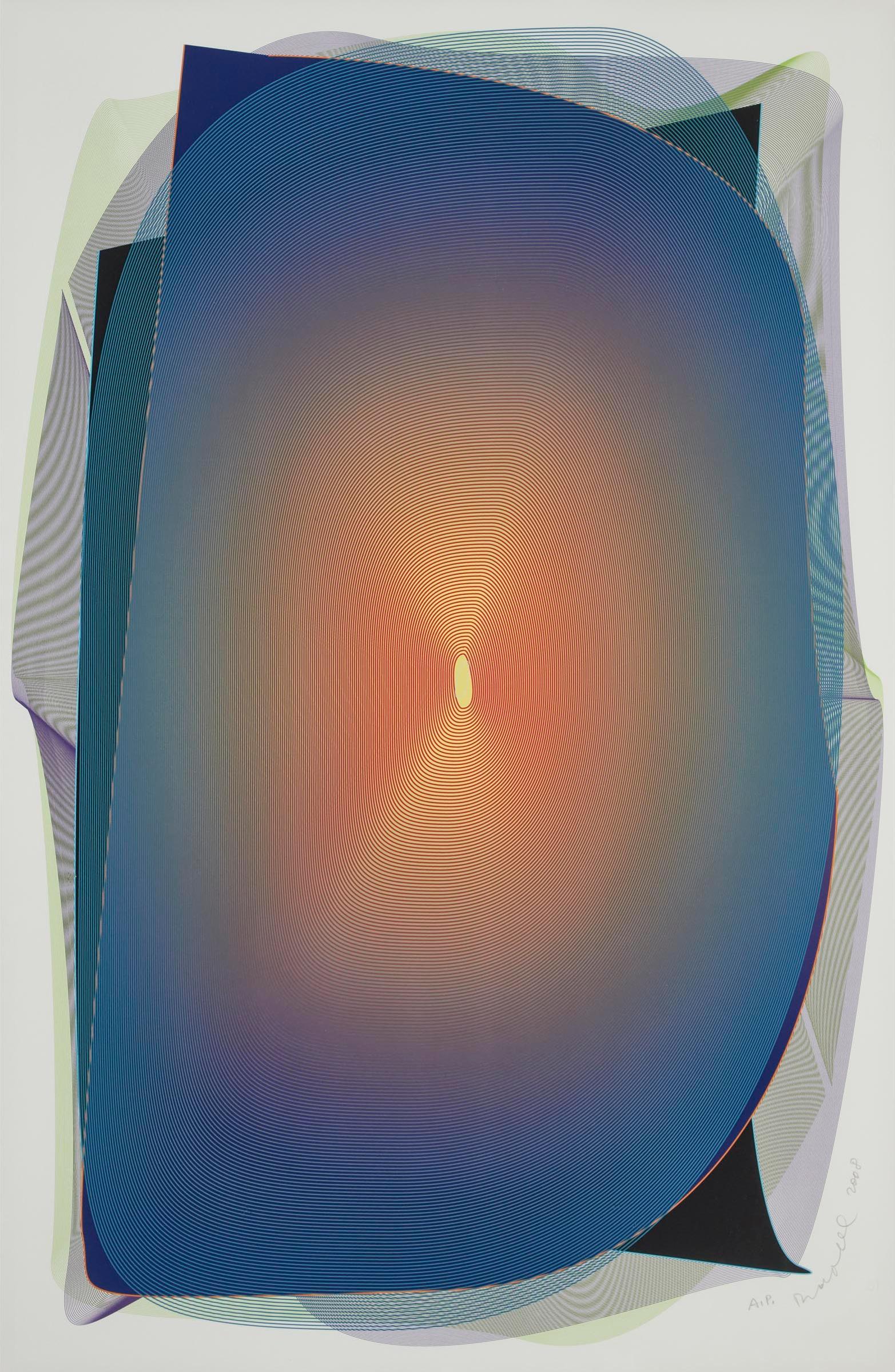 Joseph Drapell (1940) - Untitled (Blue And Orange), 2008