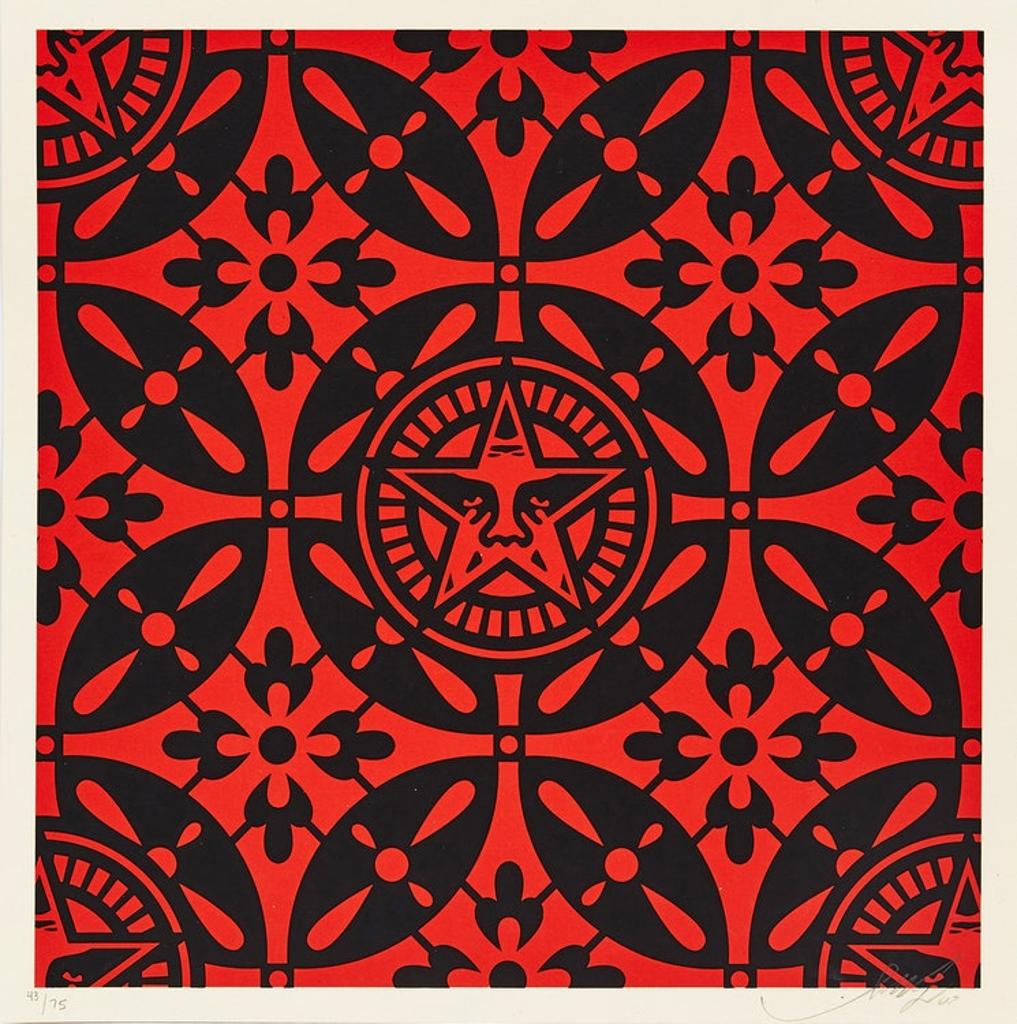 Shepard Fairey (1970) - Japanese Pattern-Red
