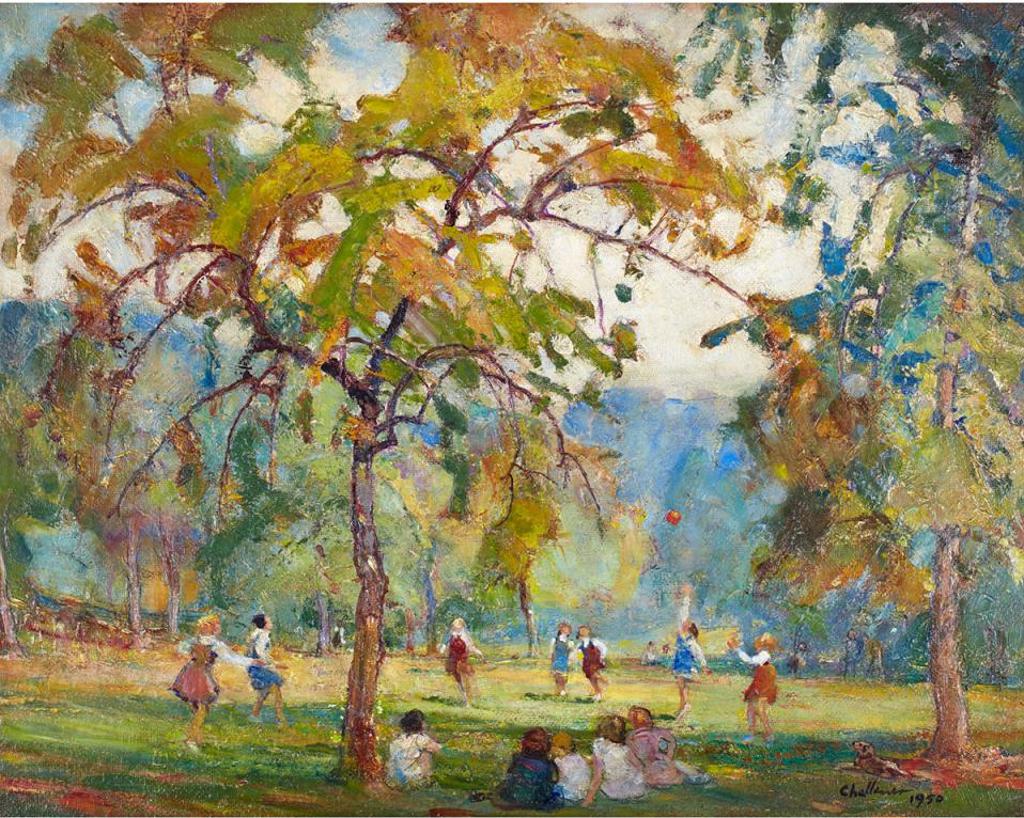 Frederick Sproston Challener (1869-1958) - Girls At Play, Queen’S Park, Toronto