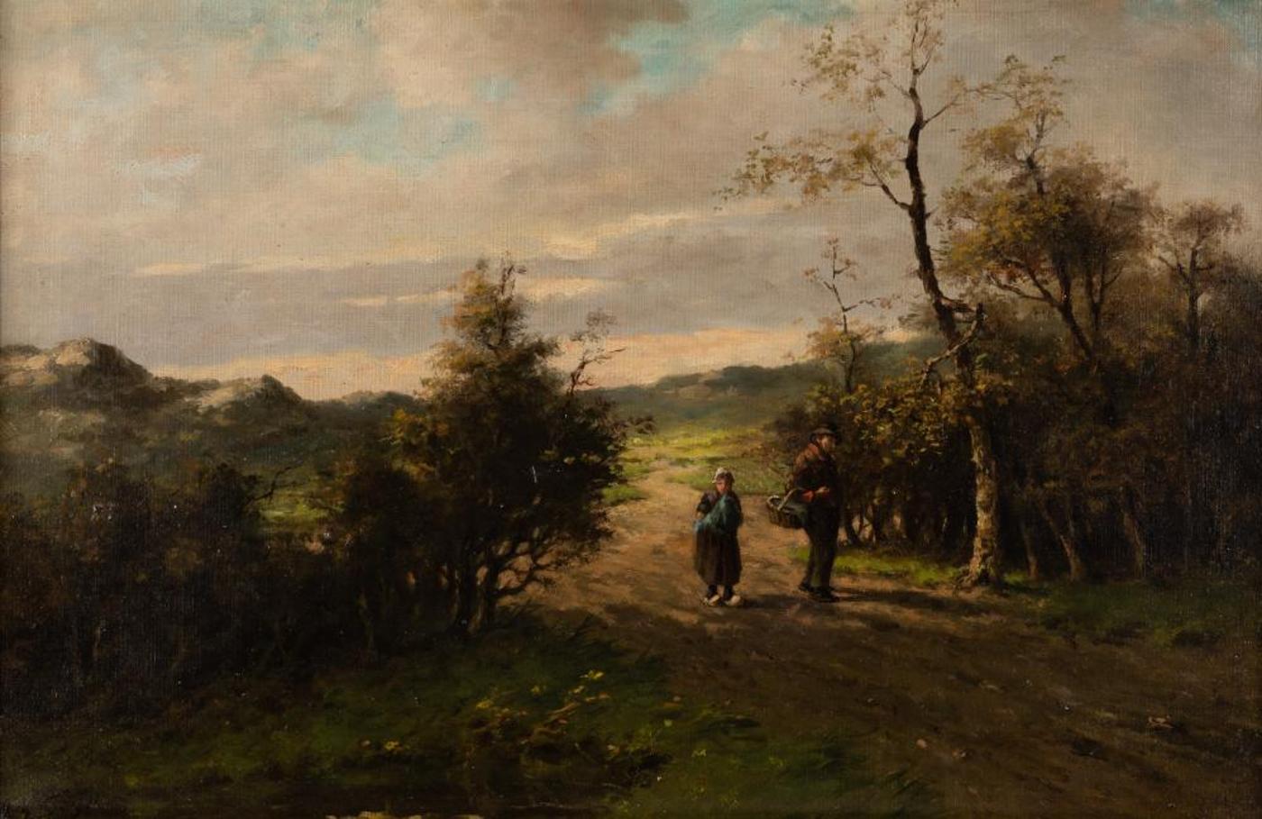 Adrian Marinus Geyp (1855-1926) - Figures on a Road