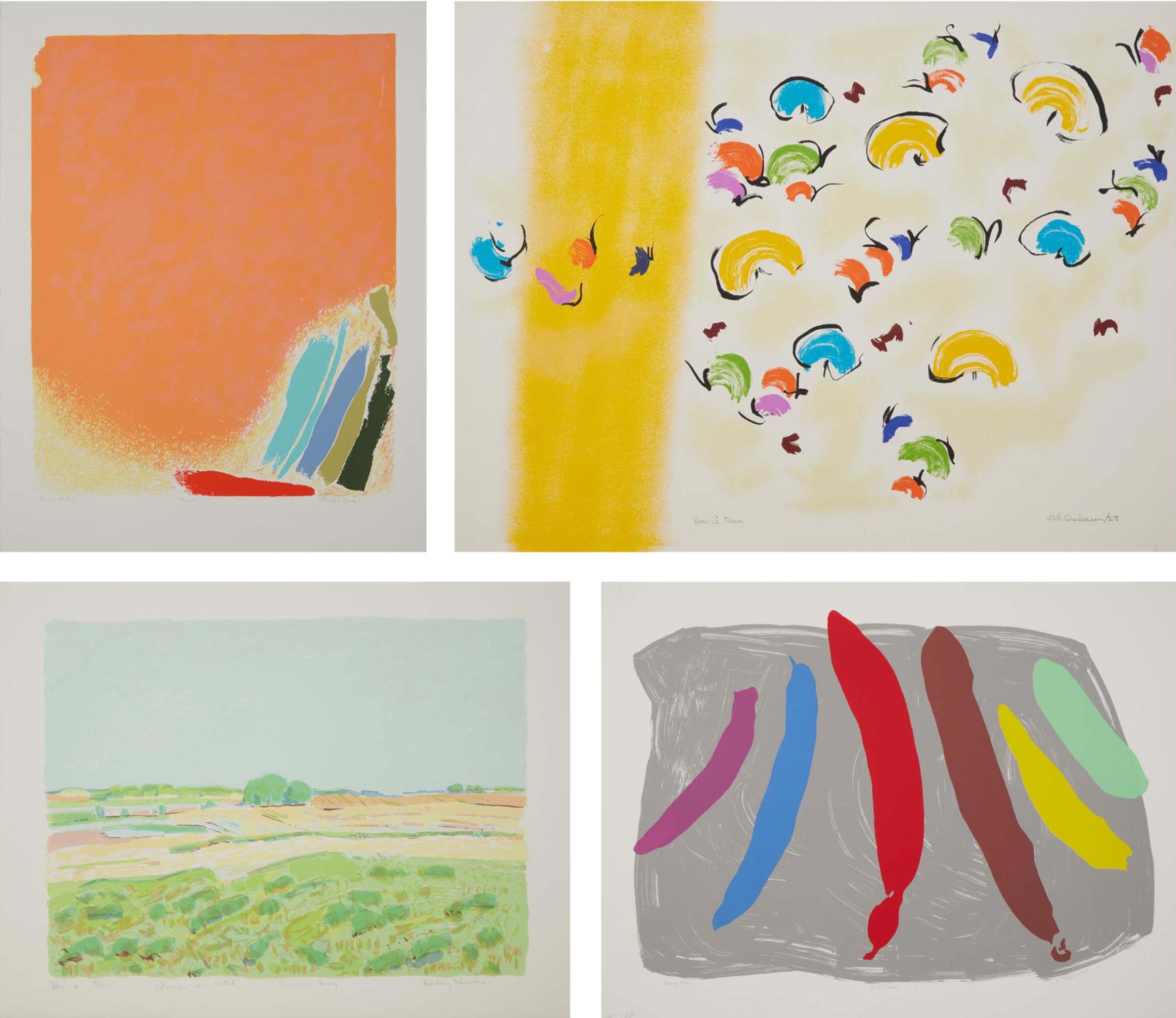 Friedel Dzubas (1915-1994) - 4 Prints From Homage To Jack Bush, 1984