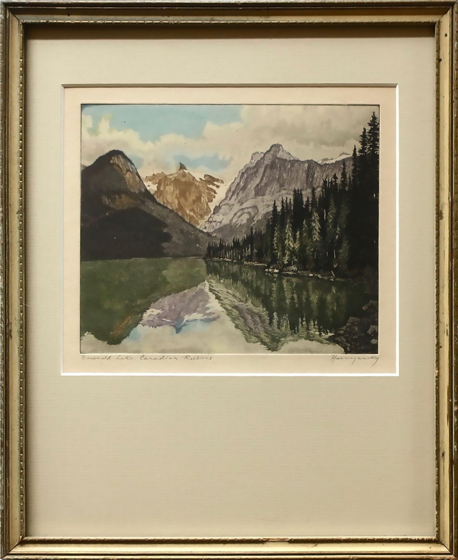 Nicholas Hornyansky (1896-1965) - Emerald Lake, Canadian Rockies