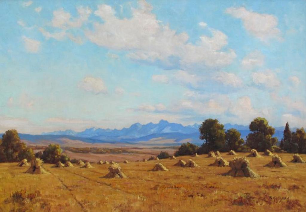 Roland Gissing (1895-1967) - Harvest Time; 1949