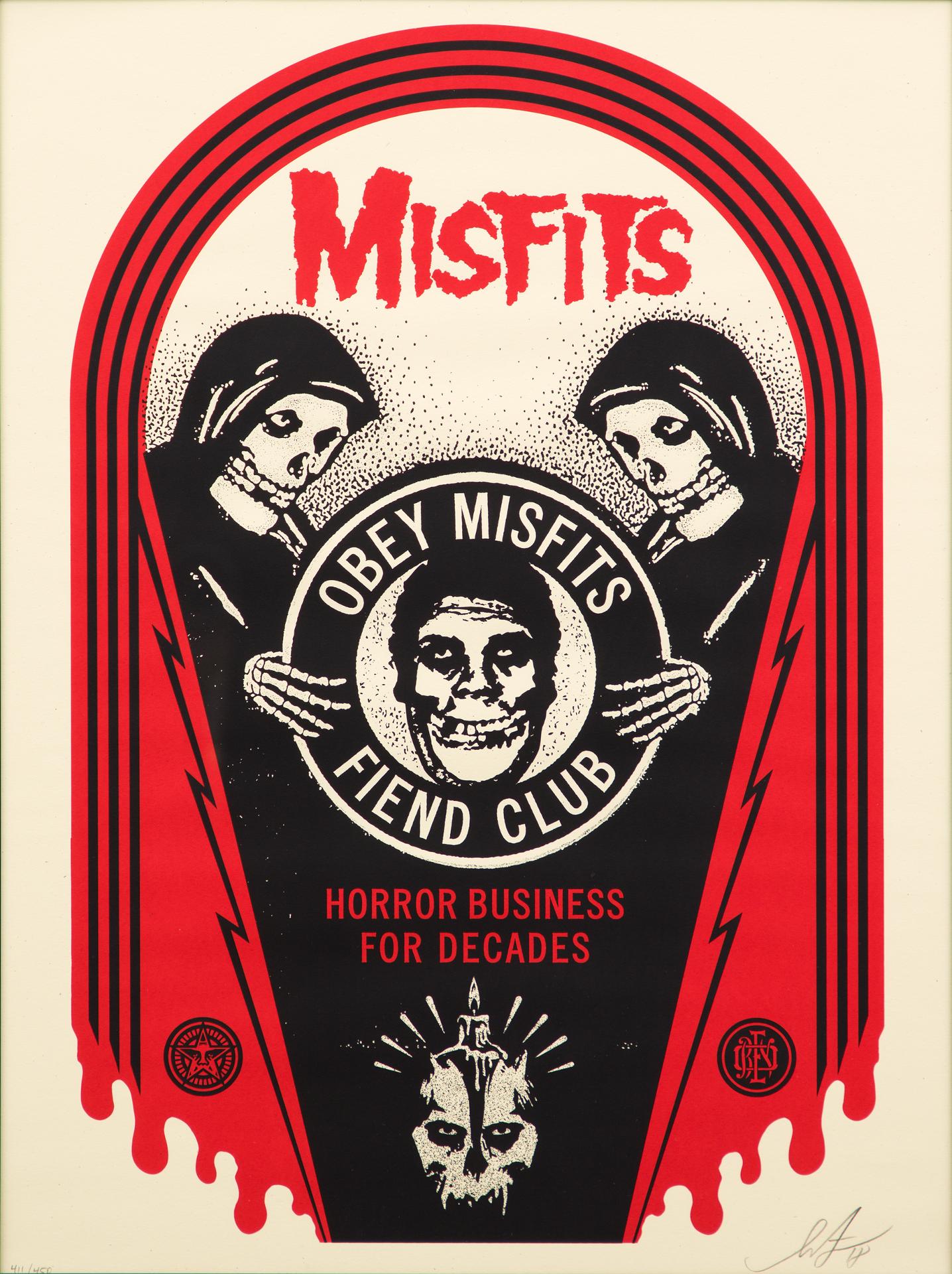 Shepard Fairey (1970) - Misfits 40th Grave, 2017