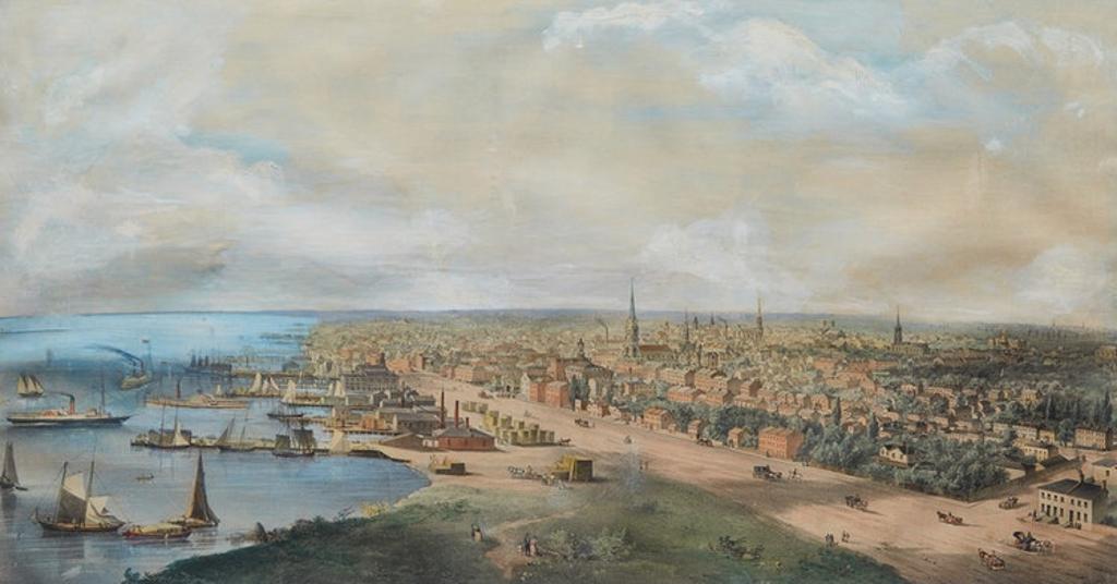 Edwin Whitefield (1816-1892) - Toronto, Canada West from the Top of the Jail, 1854