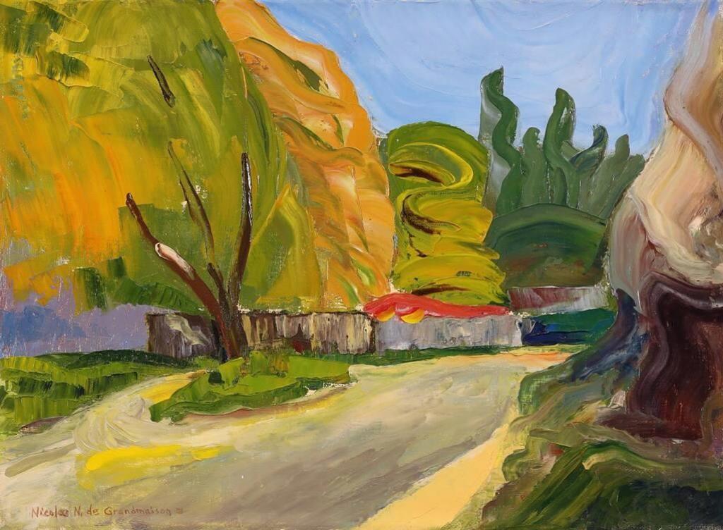 Nickola de Grandmaison (1938) - Untitled, Landscape; 1987