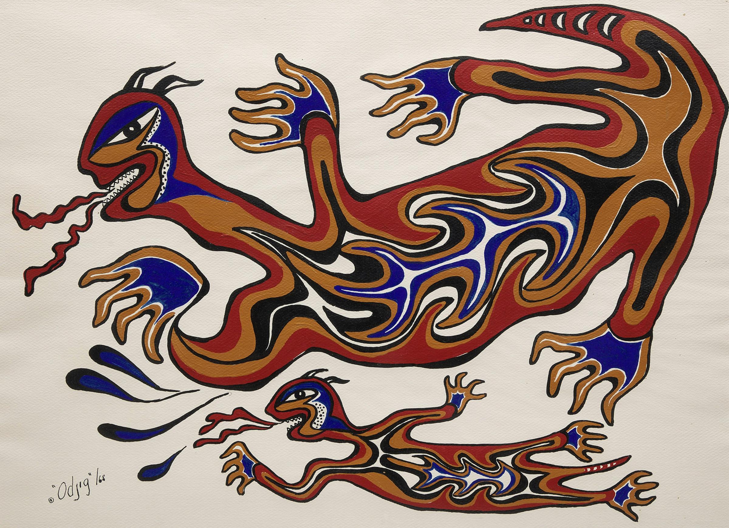 Daphne Odjig (1919-2016) - Water Spirits
