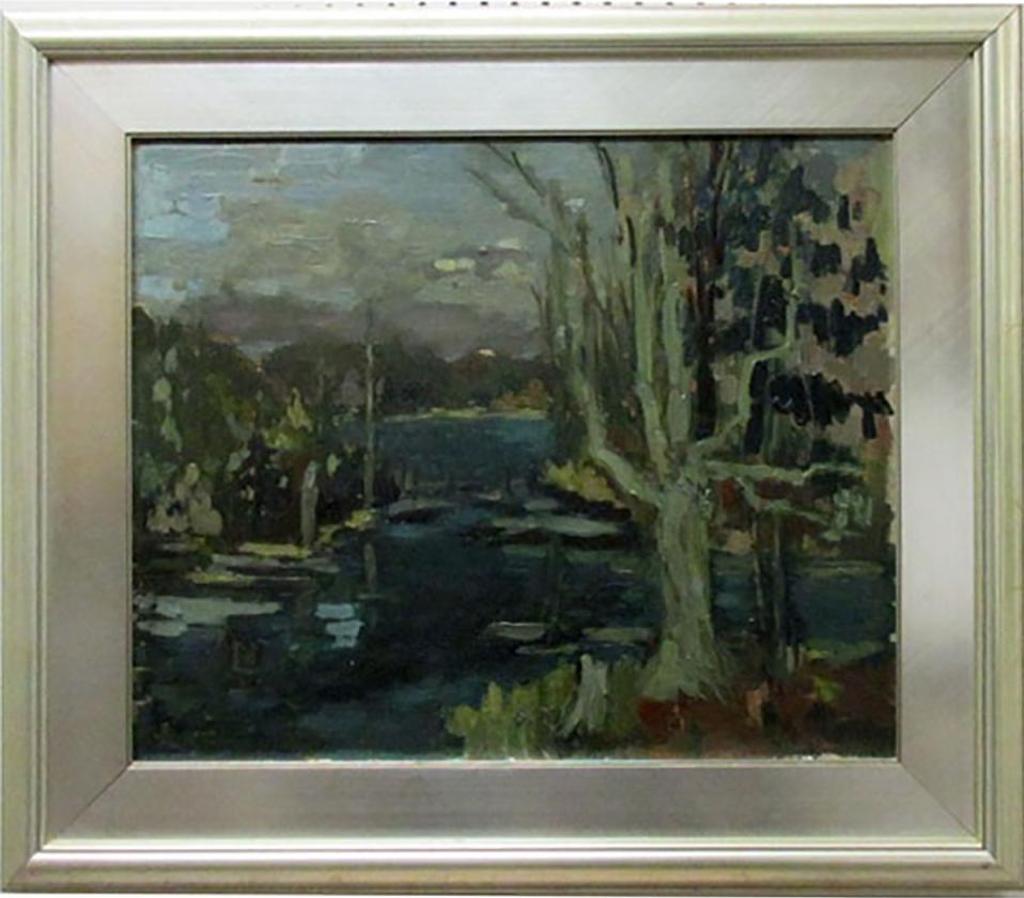 Marthe Rakine (1926-1996) - Lily Pond At Dusk