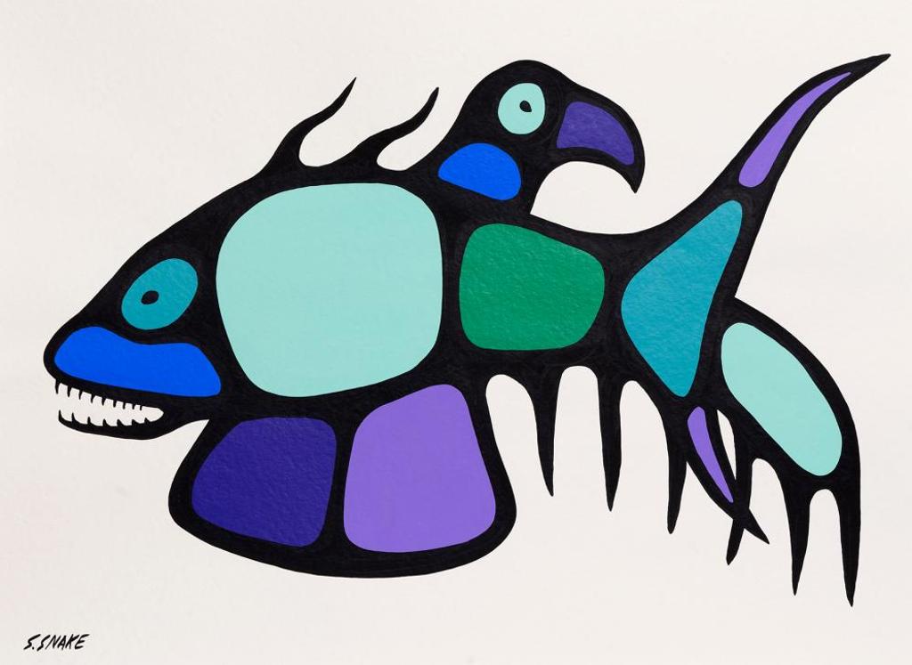 Stephen Snake (1967) - Untitled - Fish and Bird