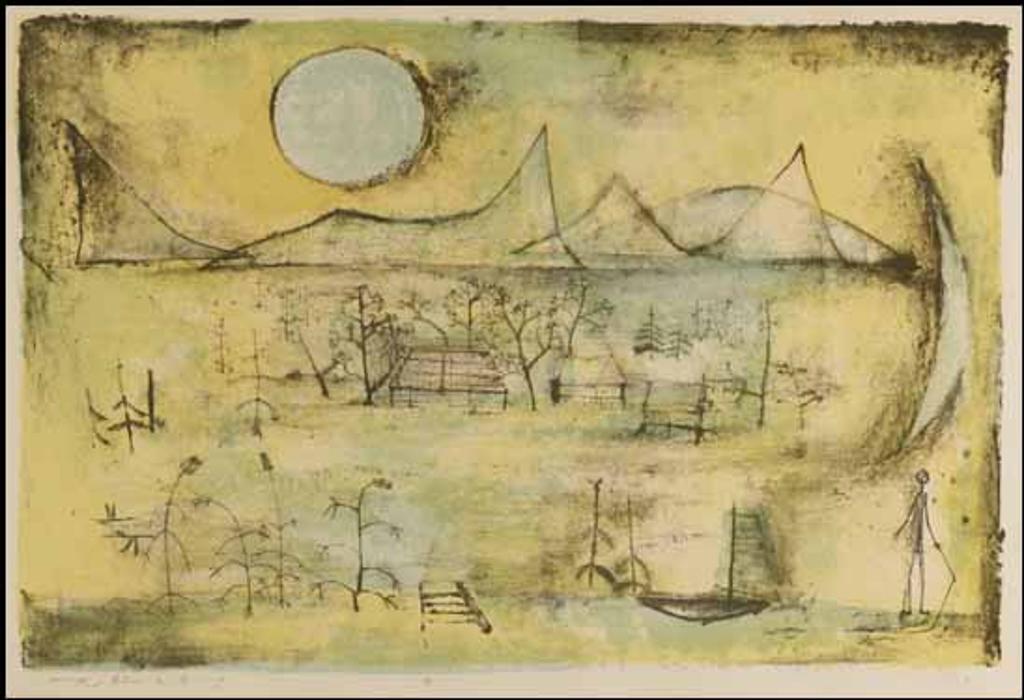 Zao Wou-Ki (1921-2013) - Montagnes et soleil