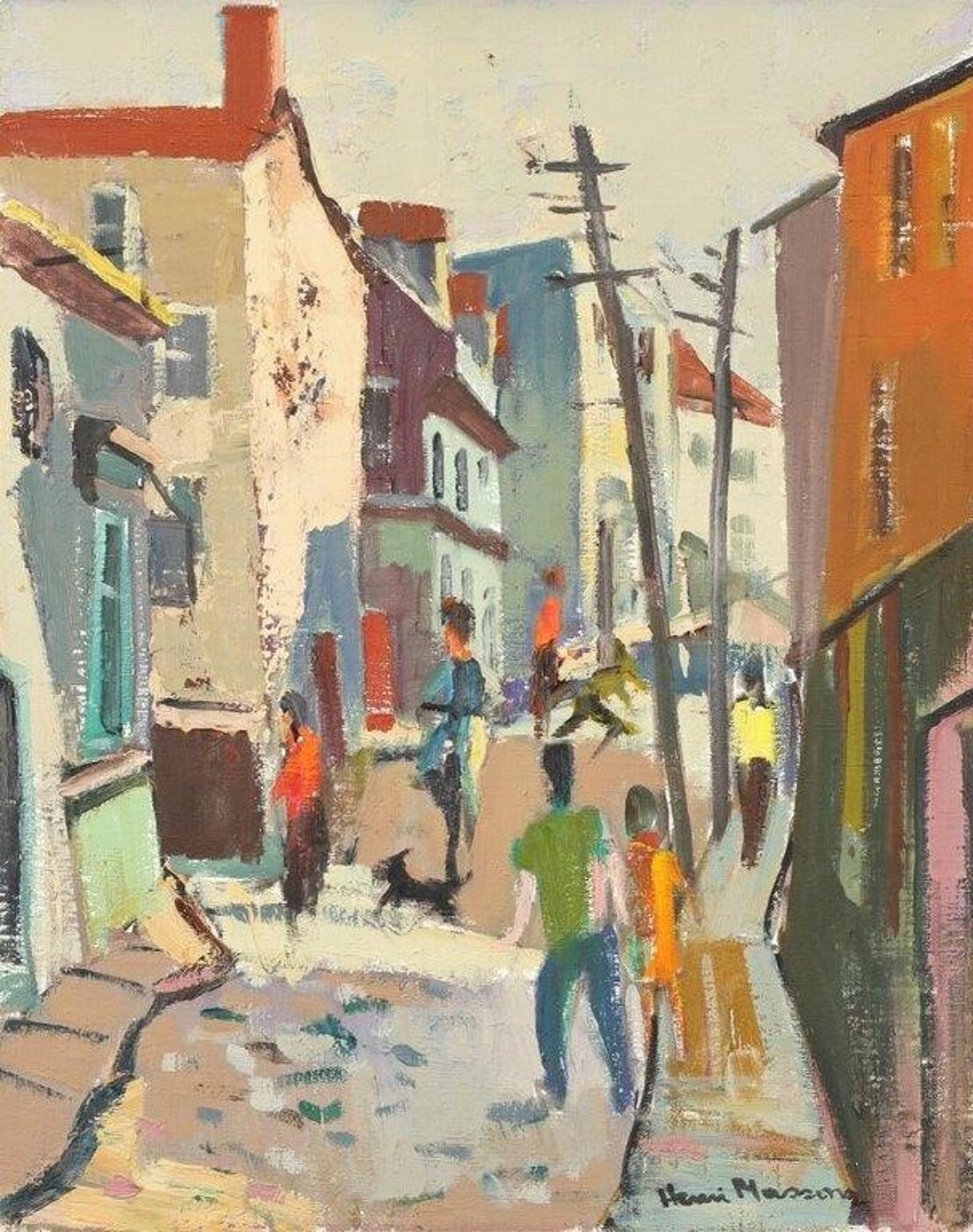 Henri Leopold Masson (1907-1996) - A Busy Street Scene