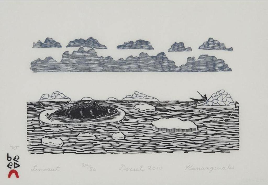 Kananginak Pootoogook (1935-2010) - Three Hunting Scenes