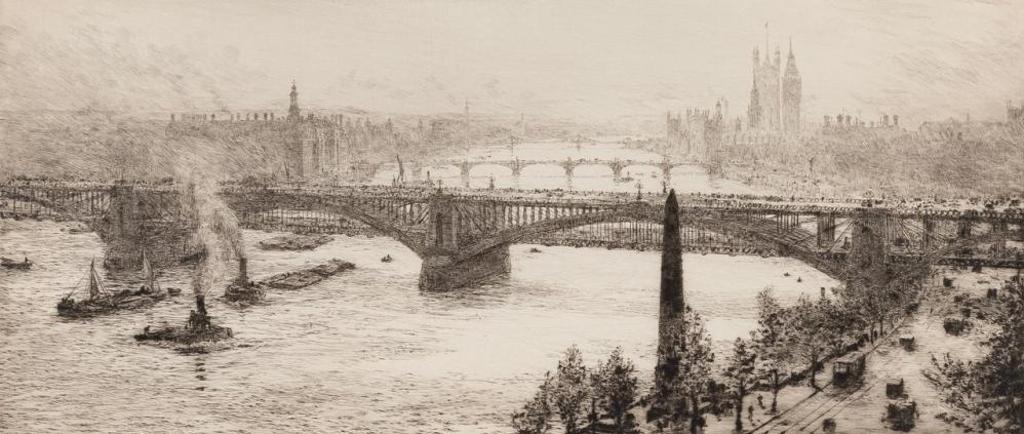 William Lionel Wyllie (1851-1931) - Waterloo Bridge