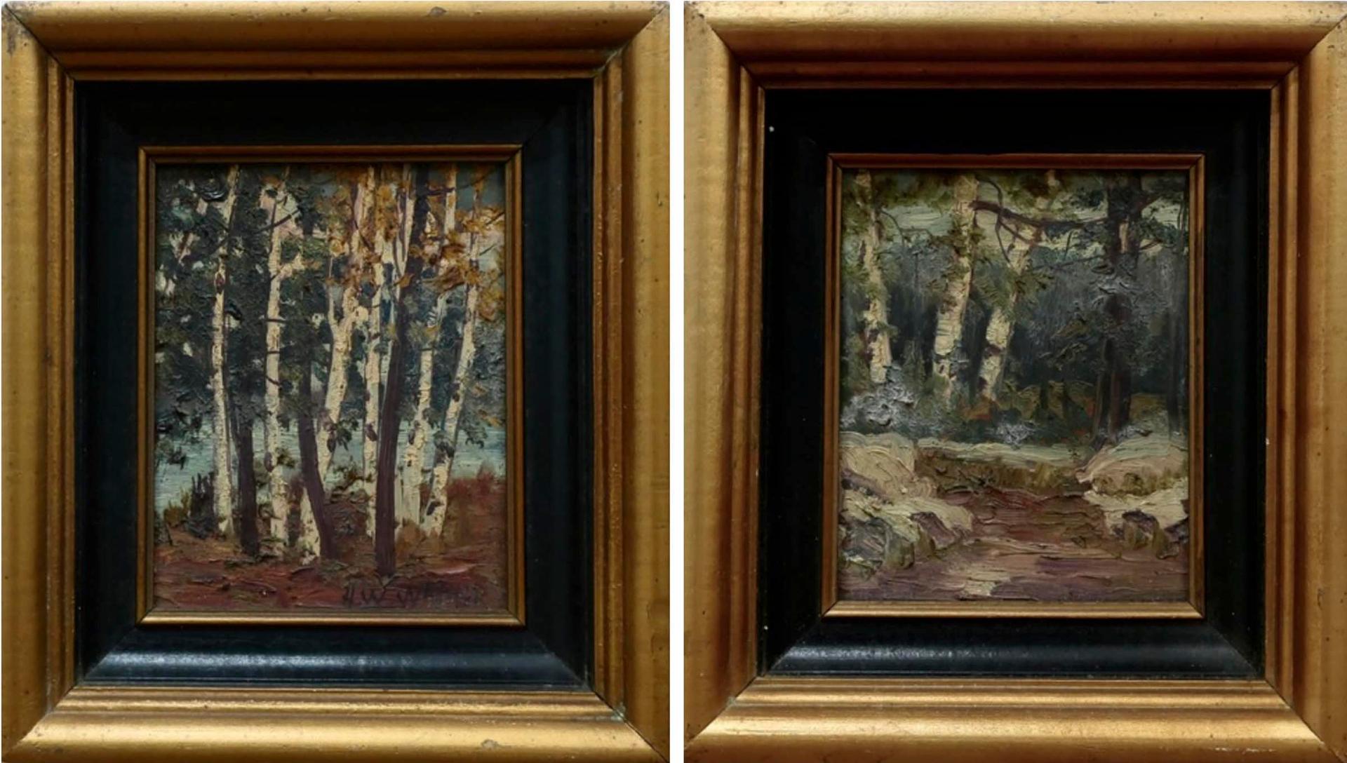 Herbert William Wagner (1889-1948) - Birch Tree Studies