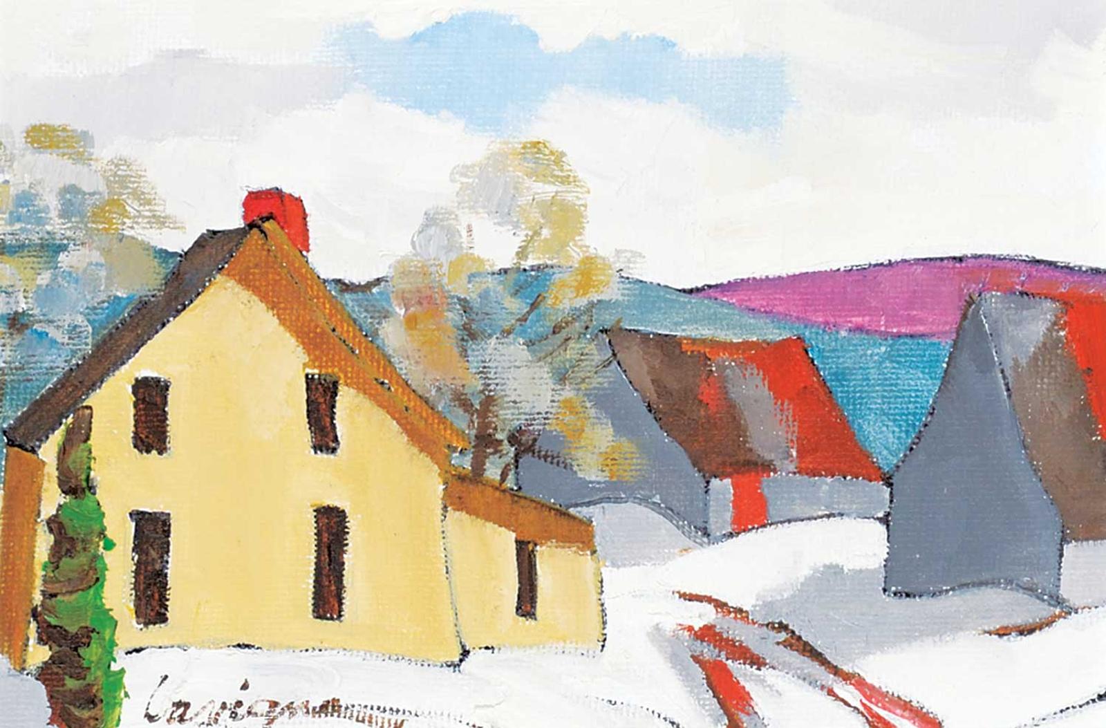 Pierrette Lavigne (1934) - Untitled - A Bright Snowy Day