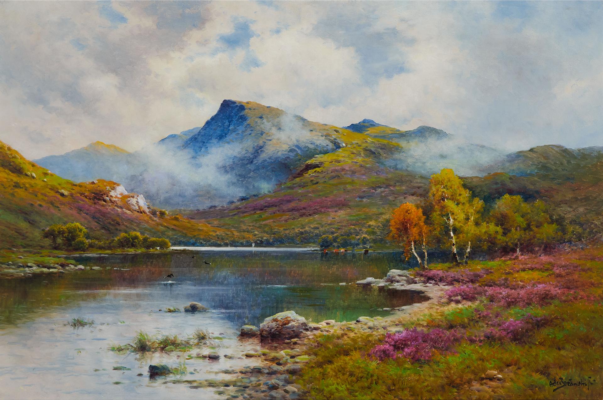 Alfred Fontville de [Junior] Breanski (1877-1957) - The Banks Of Loch Etive, W. Highlands