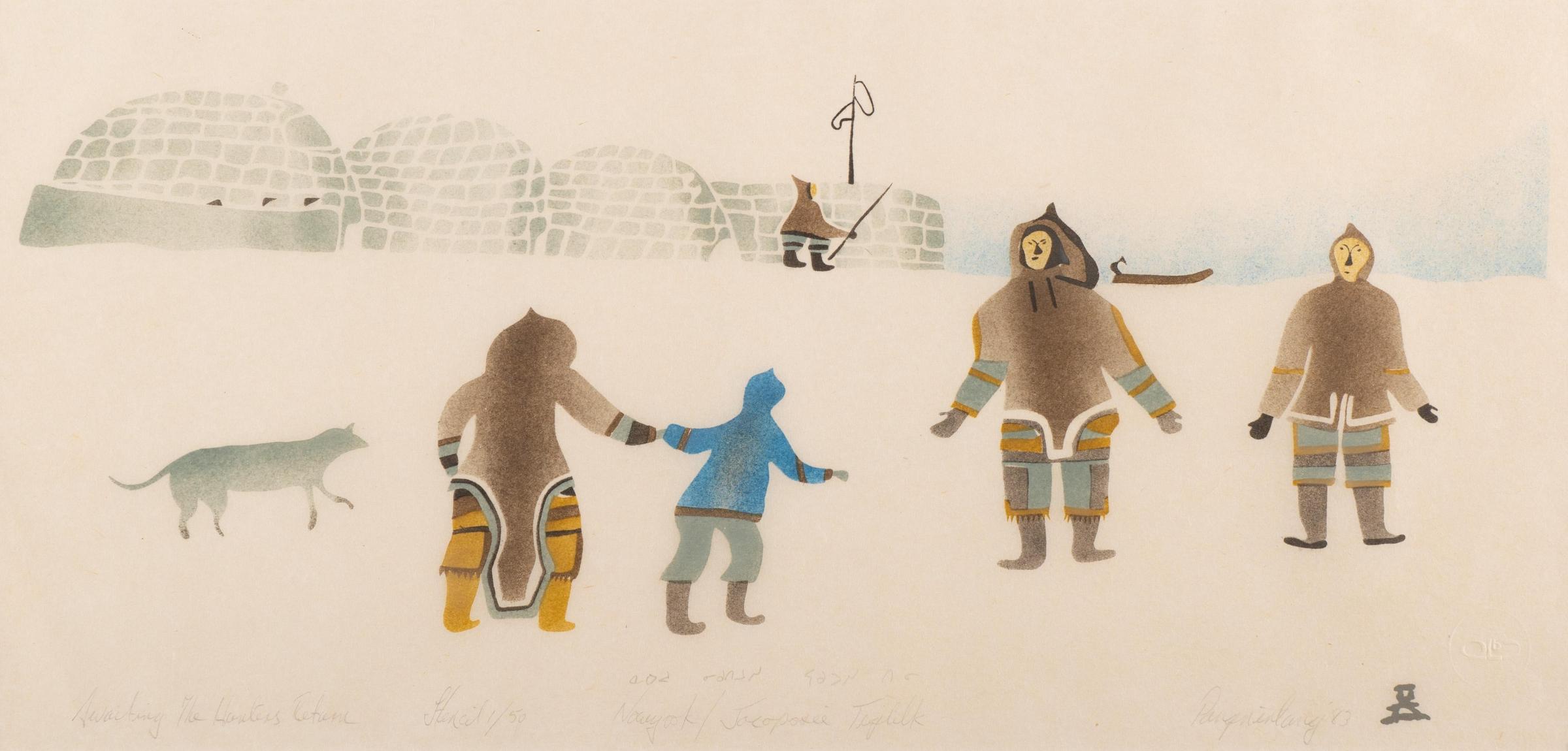 Jacoposie Tiglilk (1952) - Awaiting the Hunters Return   Edition 1 of 50  1983 
