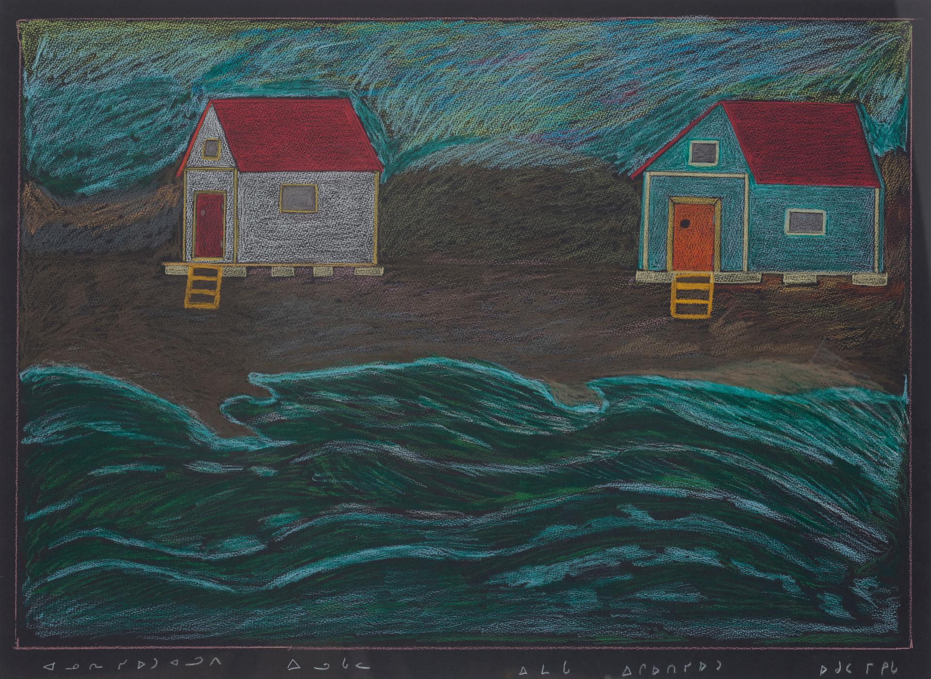 Ohotaq (Oqutaq) Mikkigak (1936-2014) - Ohotaq Mikkigak, Windy Day, 2011