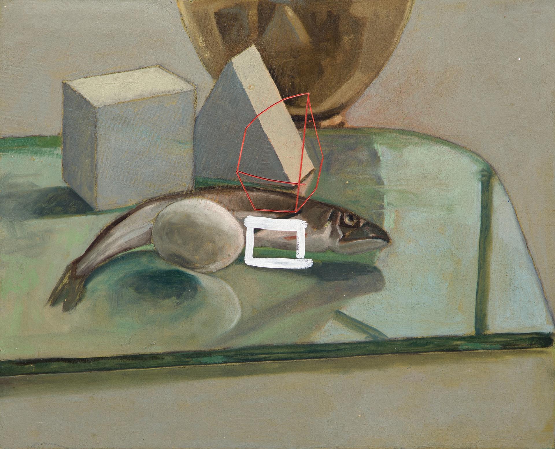 Francois Vincent (1951) - Nature morte au poisson IV, 1999