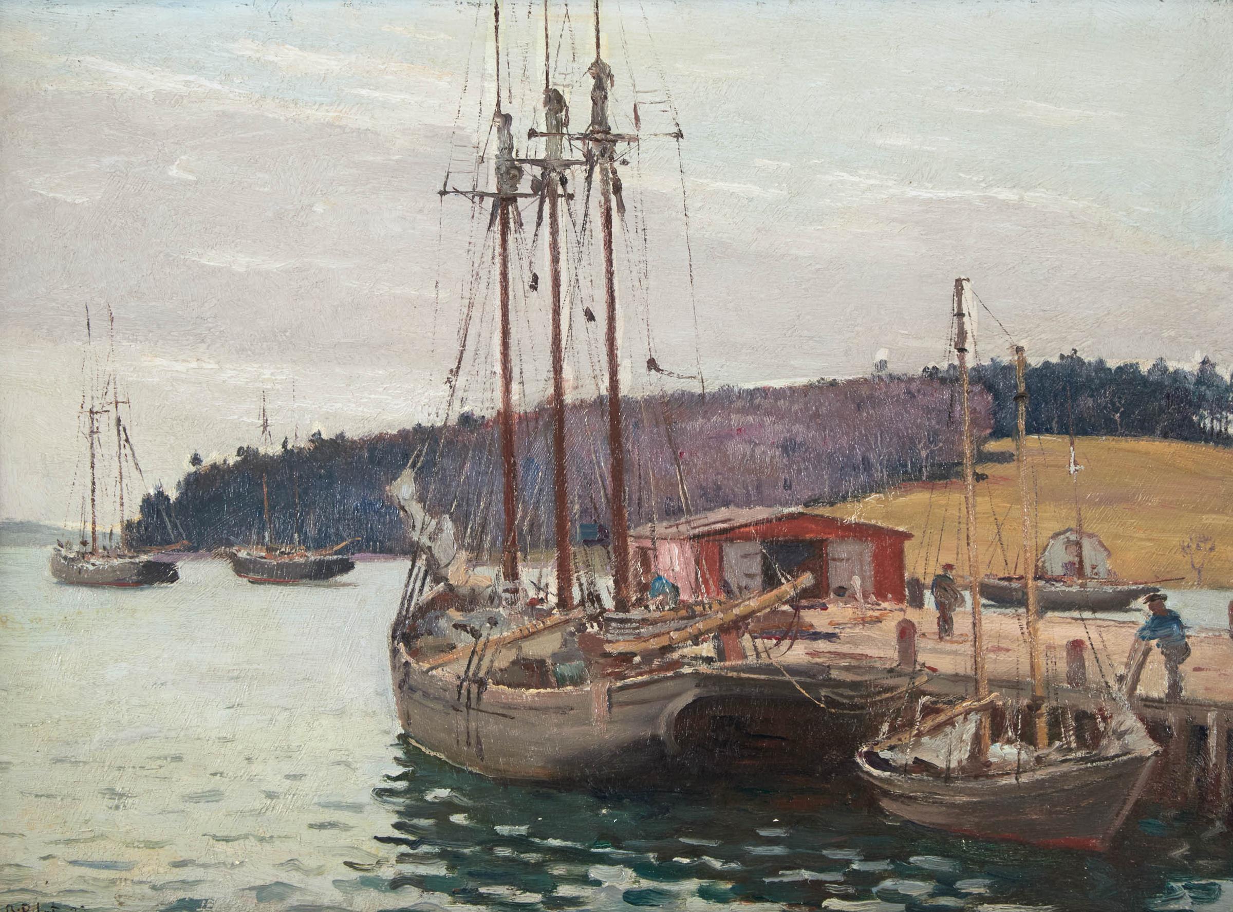 Robert Wakeham Pilot (1898-1967) - Loading Cargo, Lunenburg, 1927