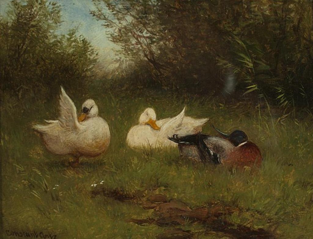 Constant David Artz (1870-1951) - Preening Ducks
