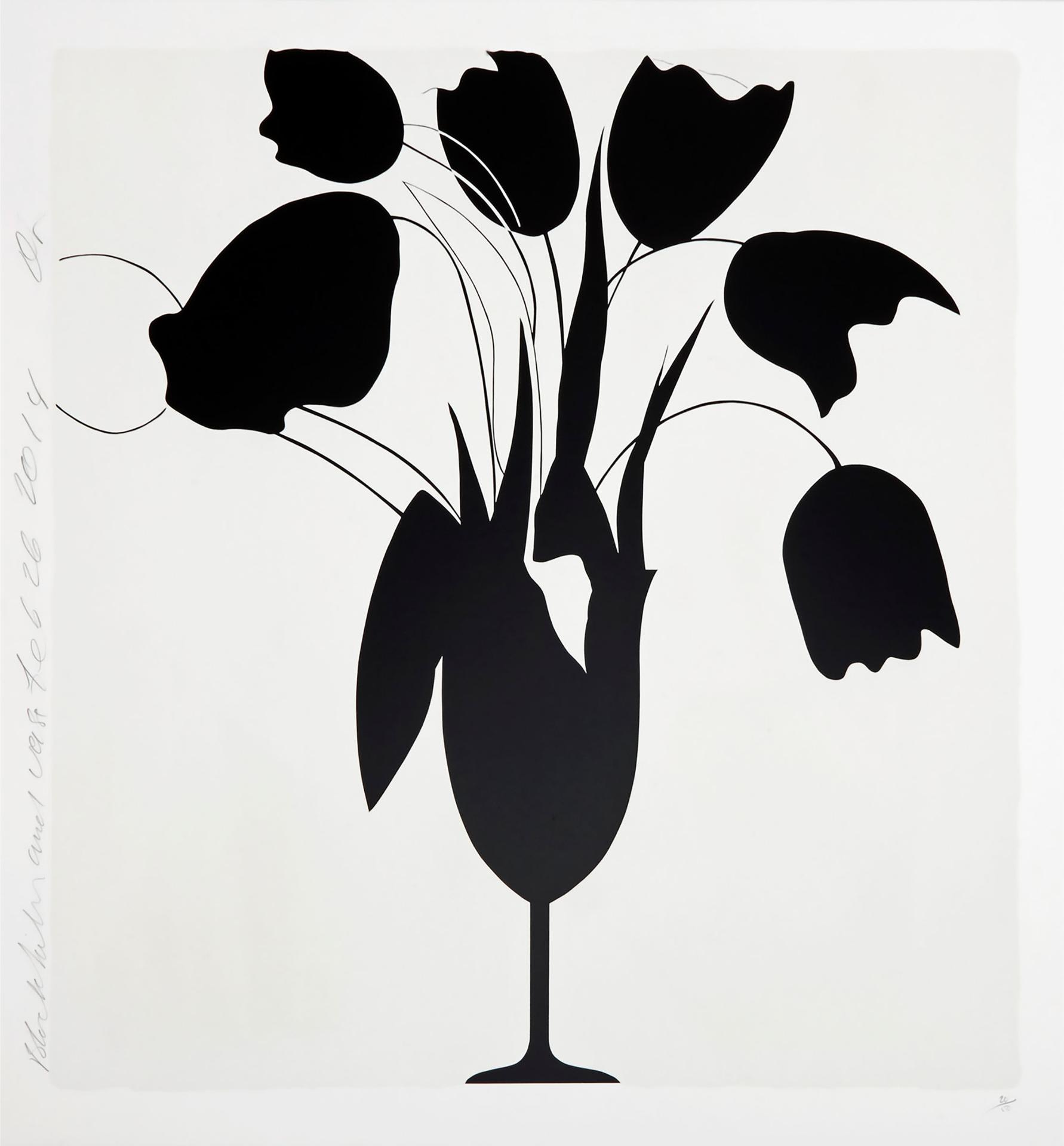 Donald Sultan (1951) - Black Tulips And Vase, 2014