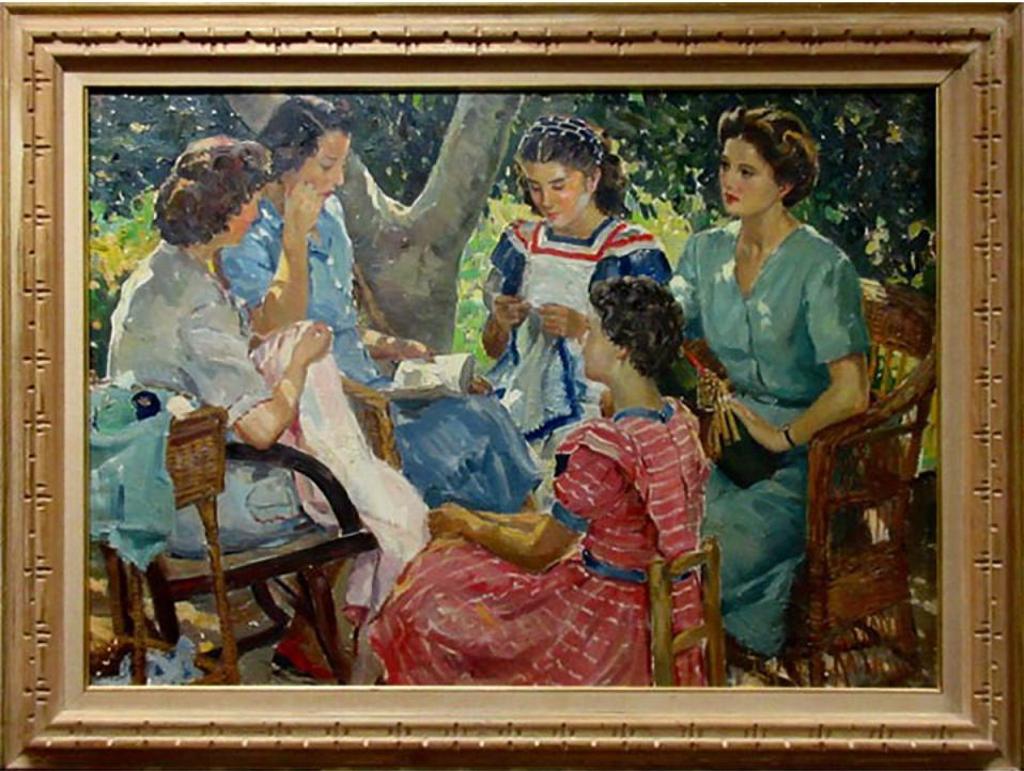 Alberto Rafoly (1881-1973) - Muchachas En El Jardin (Girls In The Garden)