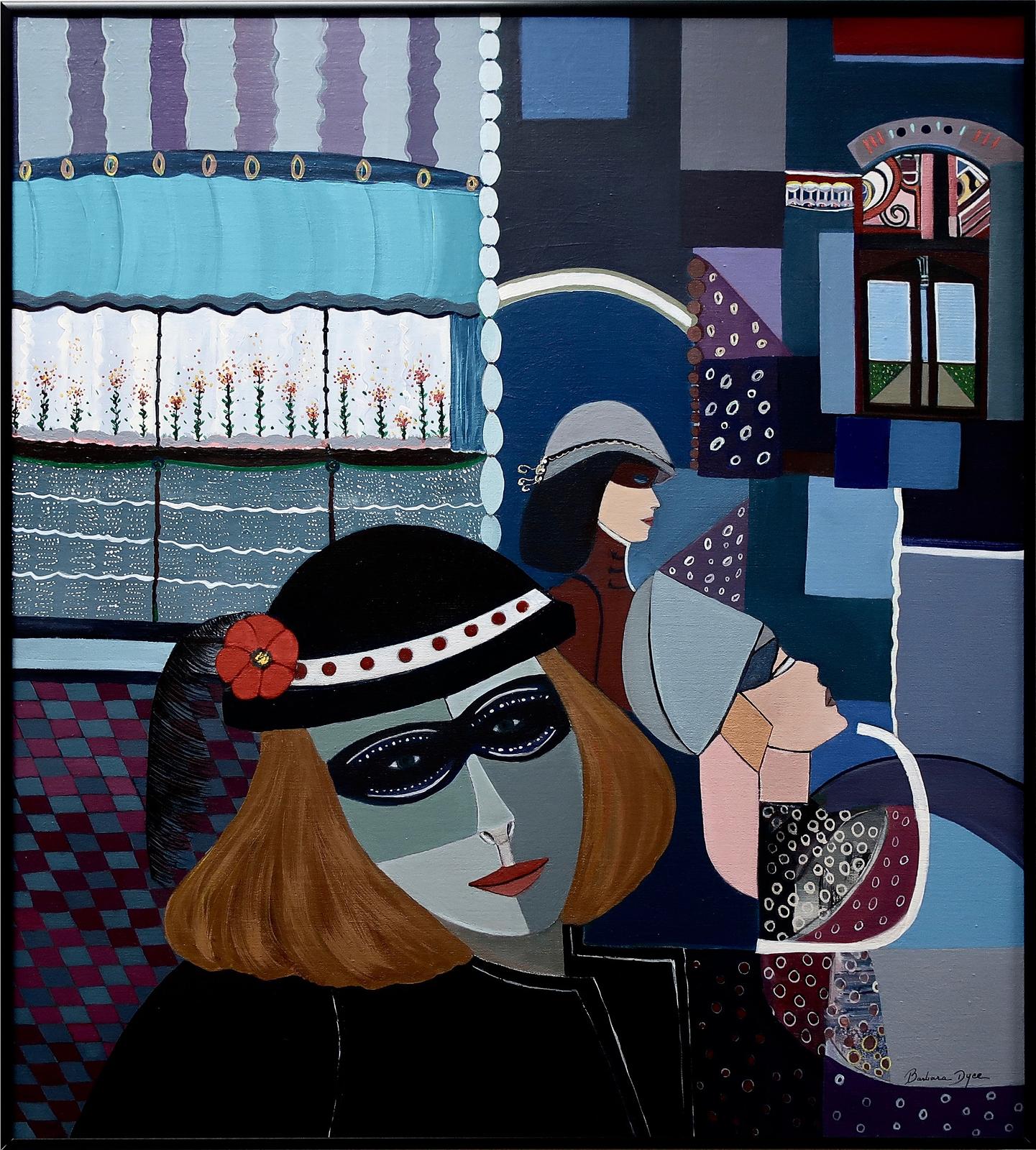 Barbara Dyer (1934-2016) - Untitled (Masked Ladies)