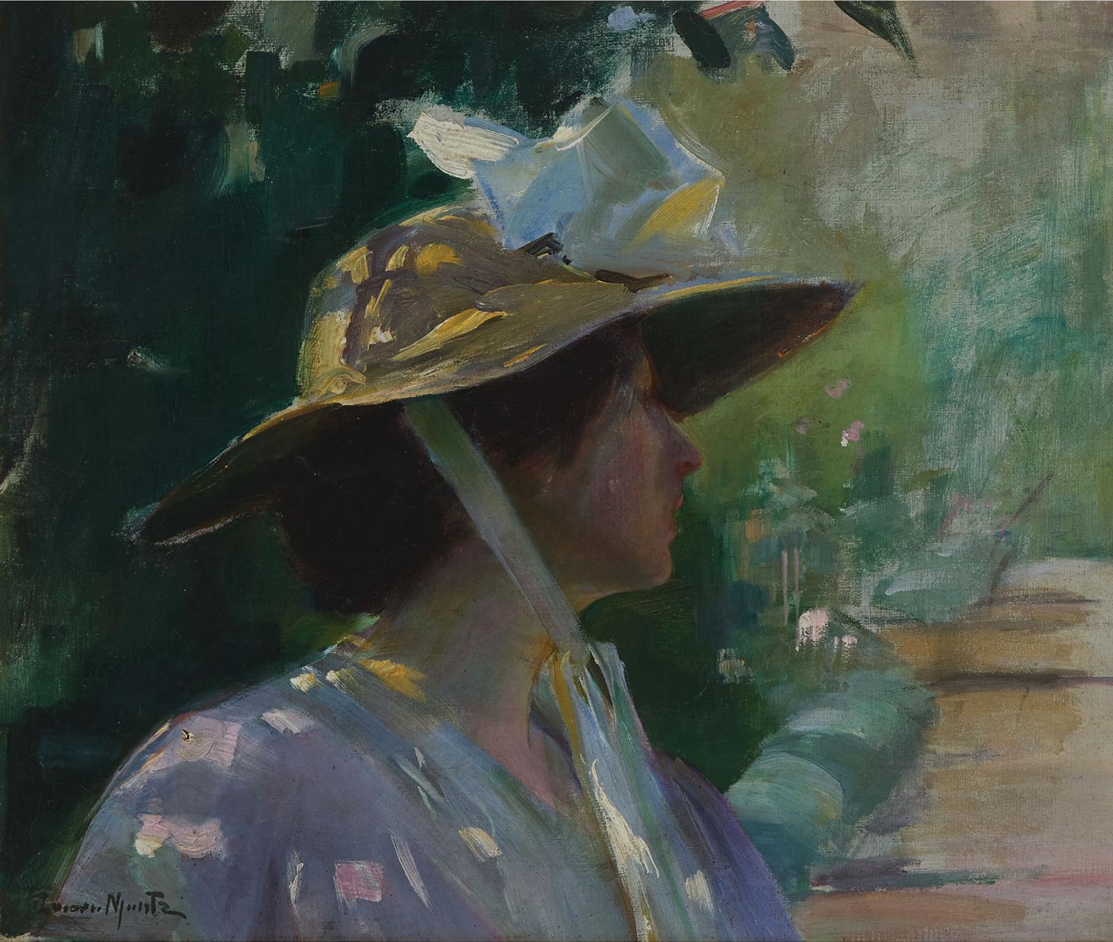 Laura Adelaine Muntz Lyall (1860-1930) - Woman In A Wide-Brimmed Hat, C.1897