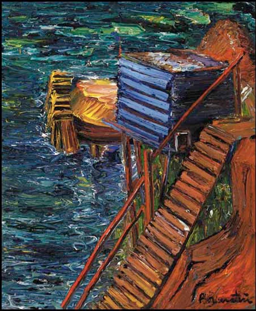 Samuel (Sam) Borenstein (1908-1969) - Pier by the Sea, Laurentian Mountain