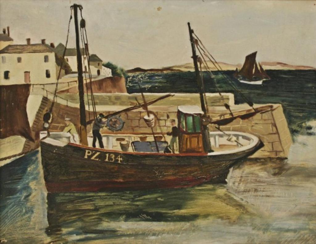 Robert Stewart Hyndman (1915-2009) - Penzance harbour (after Christopher Wood)