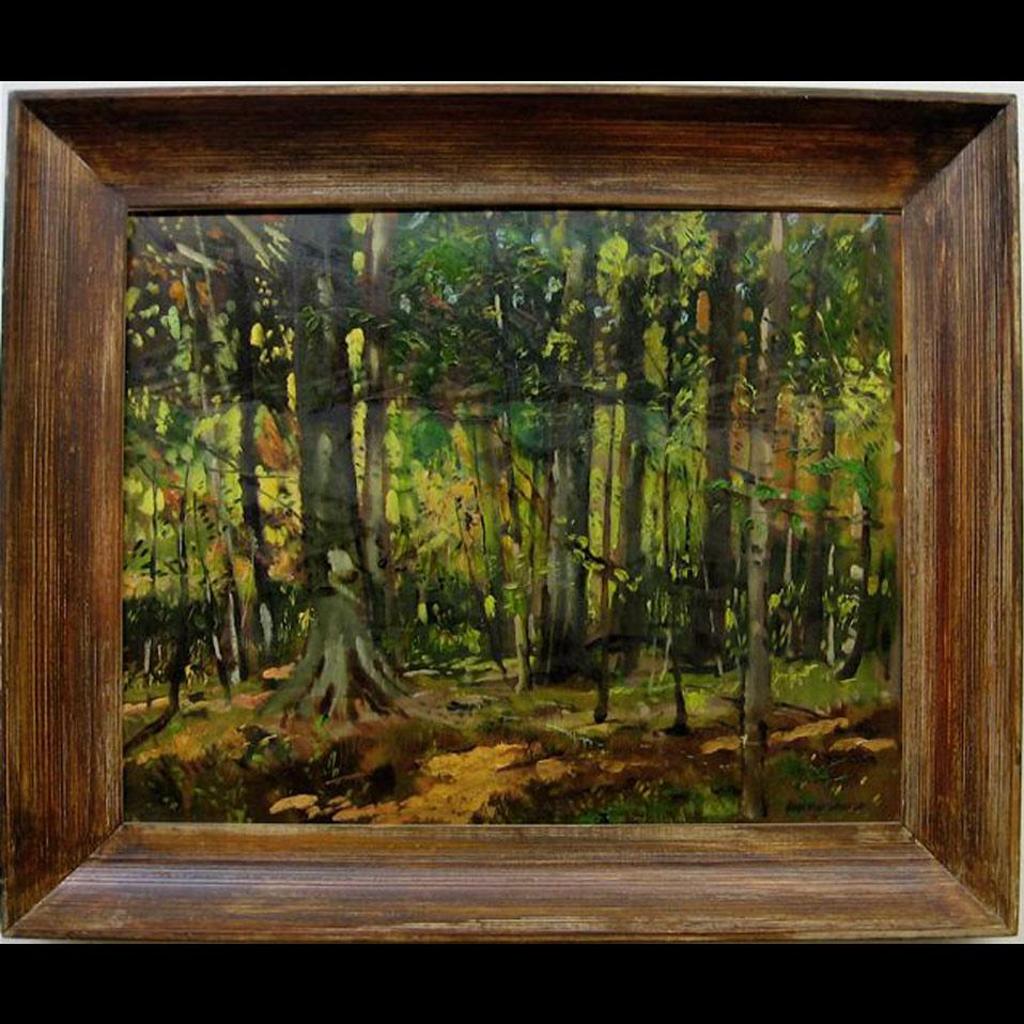 Evan Weekes MacDonald (1905-1972) - Sunlit Forest Interior