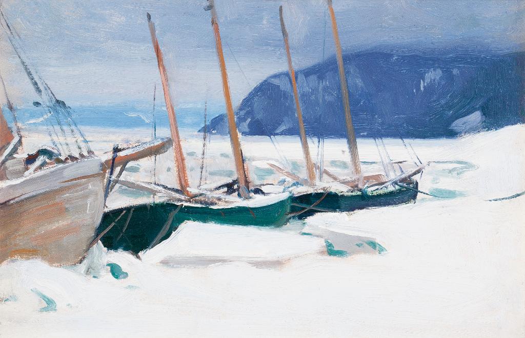 Clarence Alphonse Gagnon (1881-1942) - Schooners In Ice Floes, Baie St. Paul