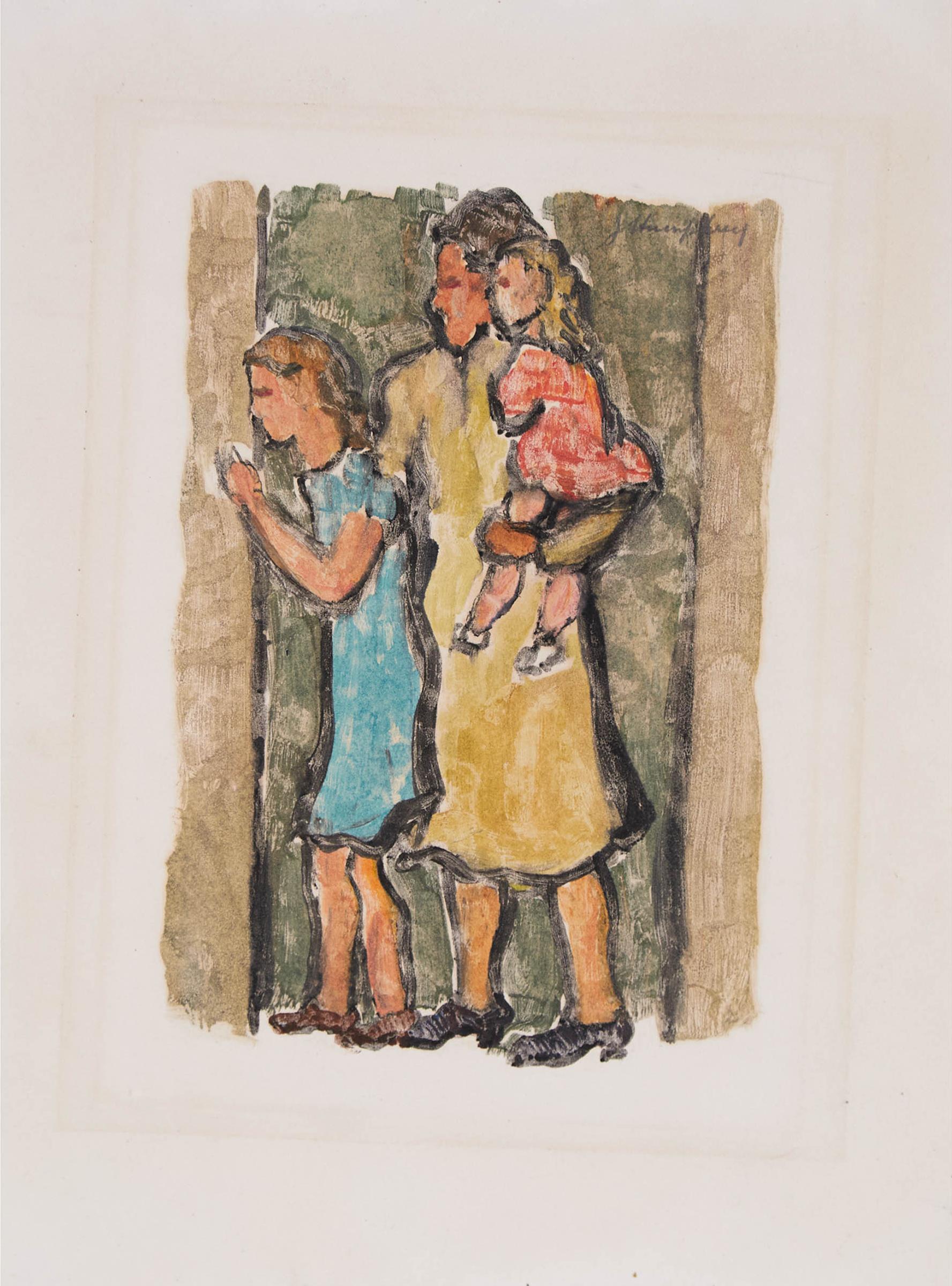 Jack Weldon Humphrey (1901-1967) - Group In Doorway